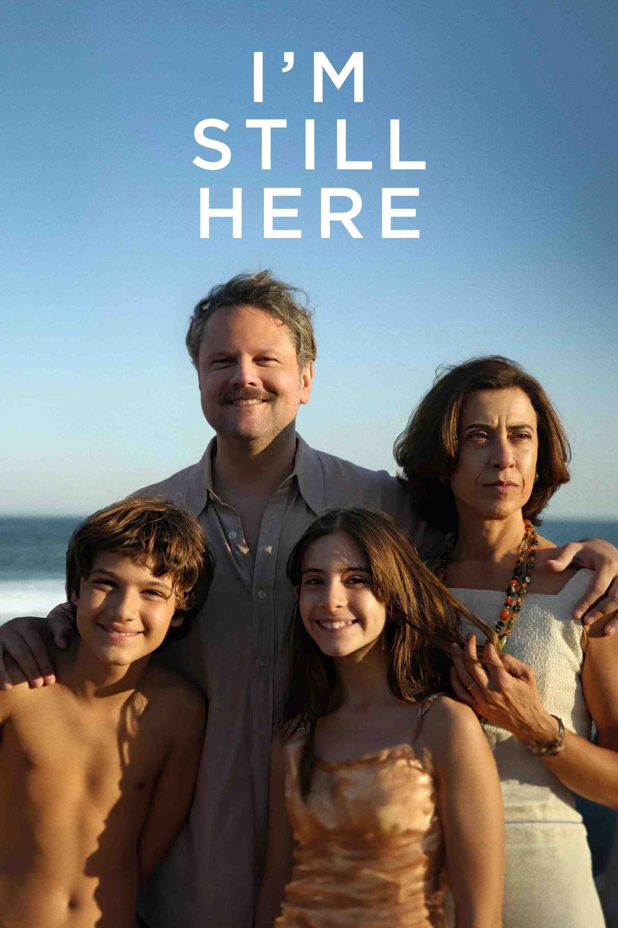 Poster chính thức của phim Phim Tâm Lý, Phim Lịch Sử "Tôi Vẫn Ở Đây" (I'm Still Here - 2024), với sự tham gia của diễn viên Fernanda Torres và Fernanda Montenegro.