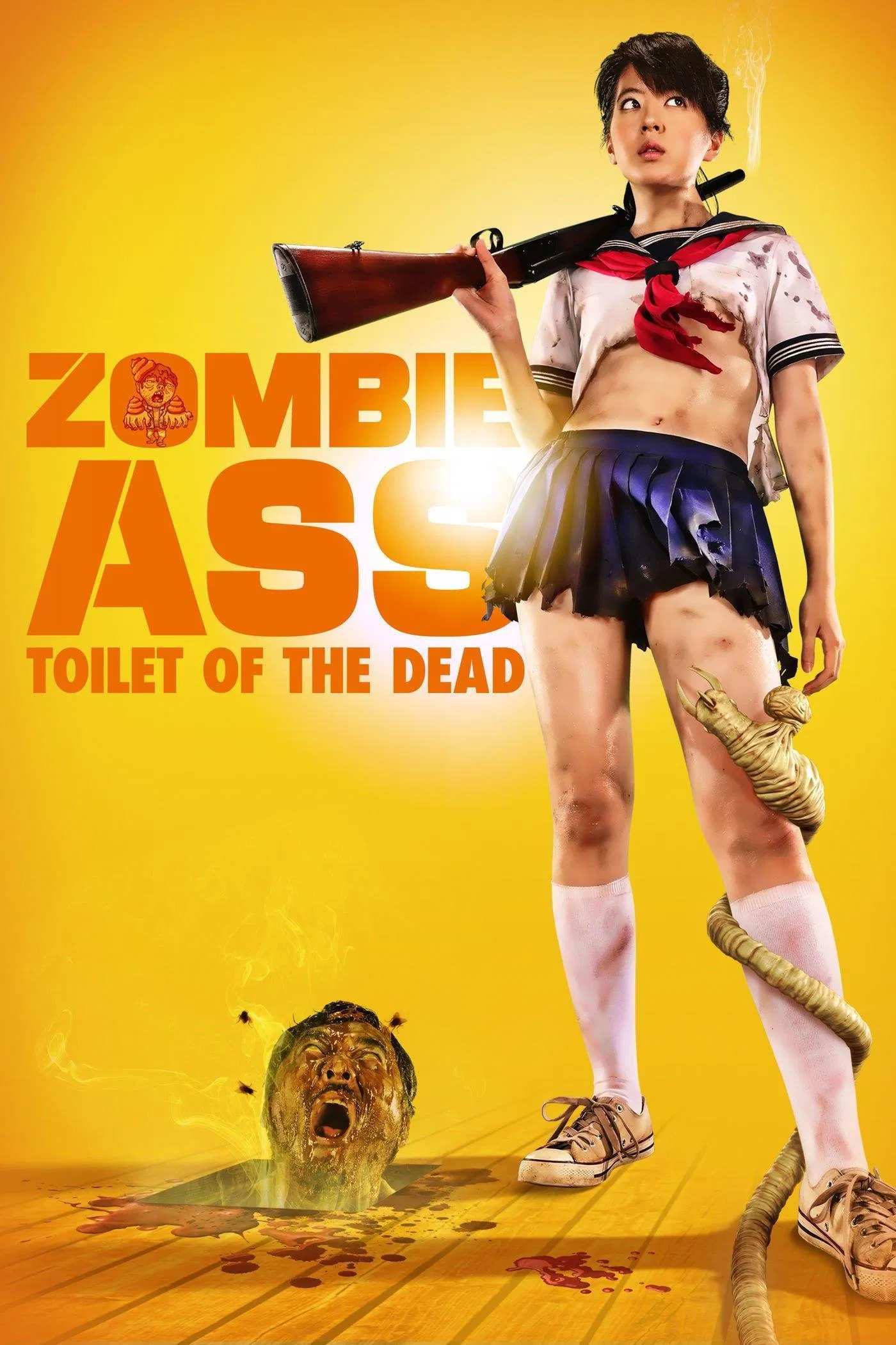 Poster chính thức của phim Phim Hài, Phim Kinh Dị "Toilet Tử Thần" (Zombie Ass: Toilet of the Dead - 2012), với sự tham gia của diễn viên Arisa Nakamura và Mayu Sugano.