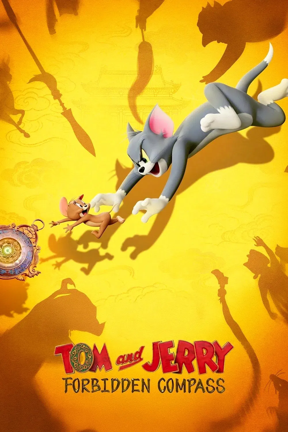 Poster chính thức của phim Phim Hoạt Hình, Phim Hài "Tom & Jerry: Chiến La Bàn Kỳ Bí" (Tom and Jerry: Forbidden Compass - 2025), với sự tham gia của diễn viên Jiang Wen và Shun Zi.