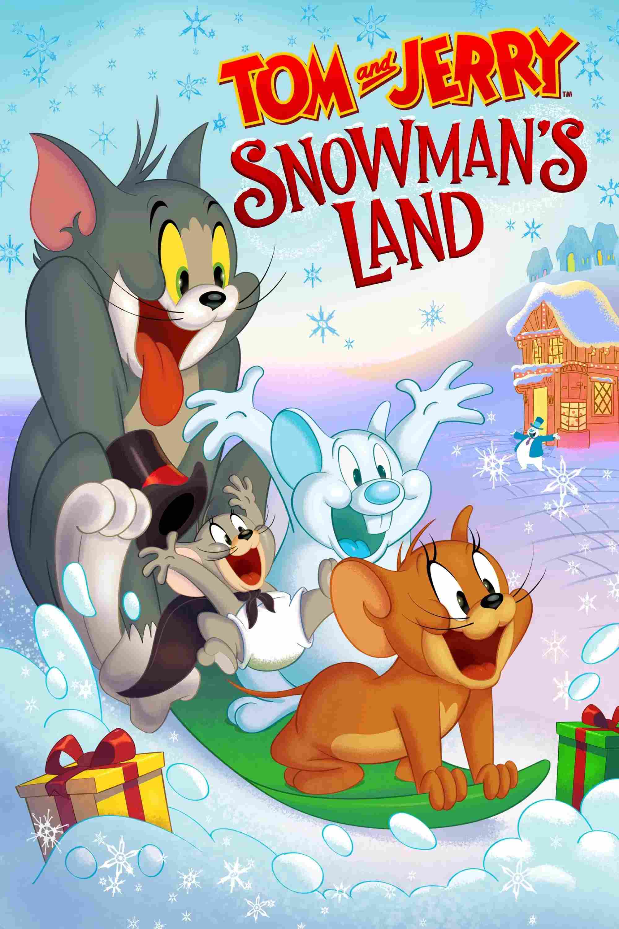 Poster chính thức của phim Phim Hoạt Hình, Phim Gia Đình "Tom and Jerry Snowman's Land" (Tom and Jerry: Snowman's Land - 2022), với sự tham gia của diễn viên Carlos Alazraqui và Kimberly Brooks.