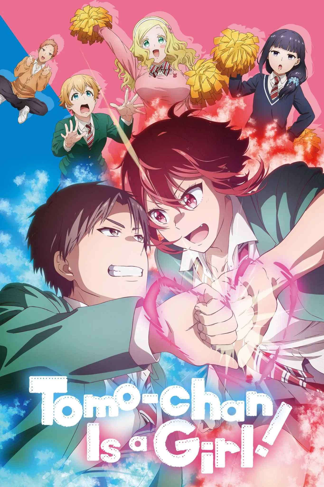 Poster chính thức của phim Phim Hoạt Hình, Phim Hài "Tomo-chan Là Con Gái" (Tomo-chan Is a Girl! - 2023), với sự tham gia của diễn viên Rie Takahashi và Kaito Ishikawa.