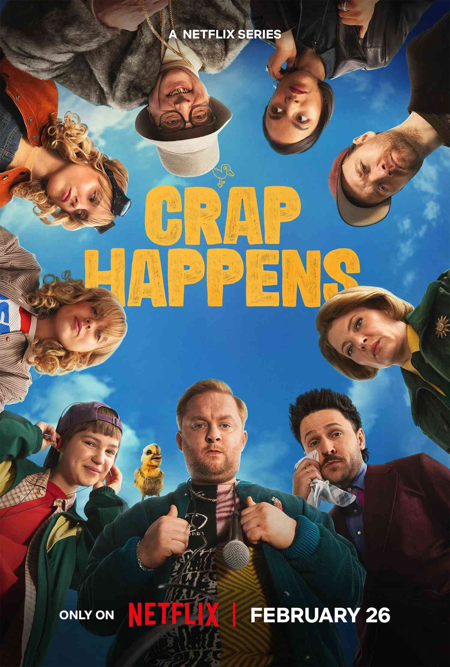 Poster chính thức của phim Phim Hài "Toni của Kacken" (Crap Happens - 2026), với sự tham gia của diễn viên Anton Schneider và Dimitrij Schaad.
