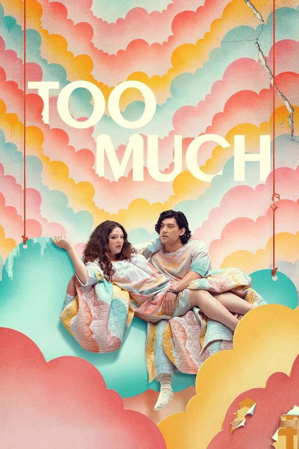 Poster chính thức của phim Phim Hài, Phim Tâm Lý "Quá Đà" (Too Much - 2025), với sự tham gia của diễn viên Megan Stalter và Will Sharpe.