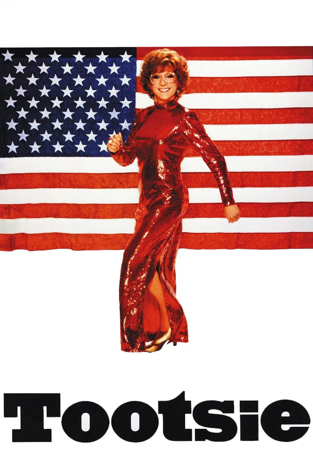Poster chính thức của phim Phim Hài, Phim Tình Cảm "Tootsie" (Tootsie - 1982), với sự tham gia của diễn viên Dustin Hoffman và Jessica Lange.