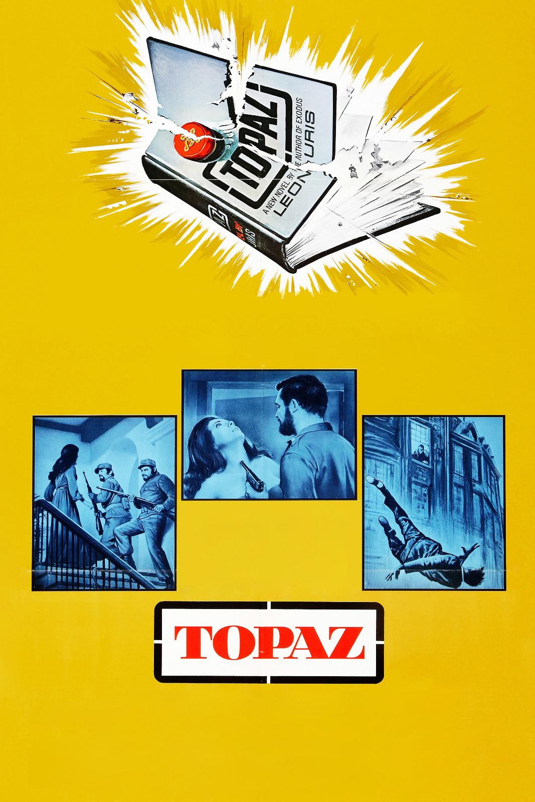 Poster chính thức của phim Phim Tâm Lý, Phim Giật Gân "Topaz" (Topaz - 1969), với sự tham gia của diễn viên Frederick Stafford và Dany Robin.