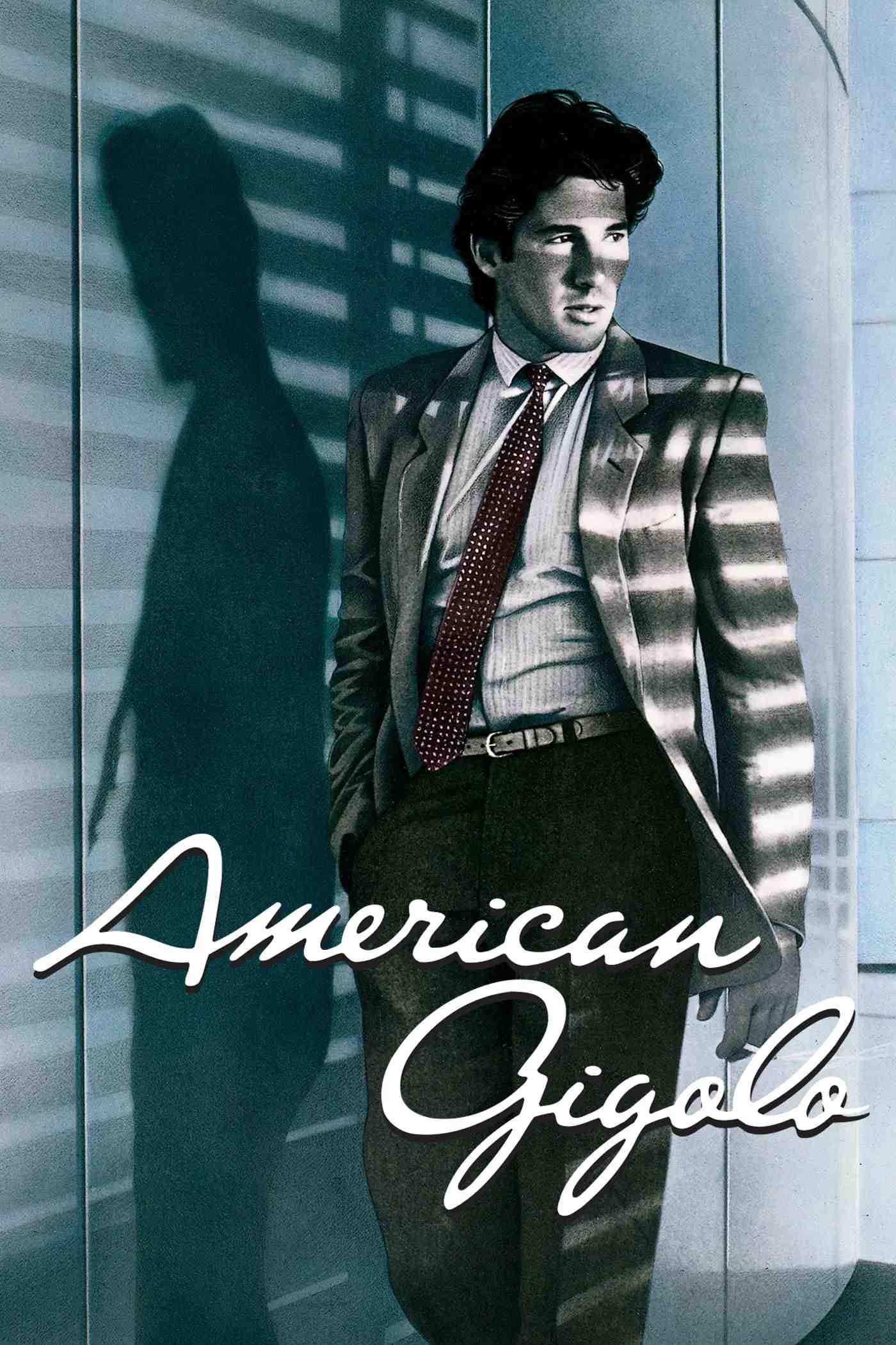 Poster chính thức của phim Phim Hình Sự, Phim Tâm Lý "Trai Bao Cao Cấp" (American Gigolo - 1980), với sự tham gia của diễn viên Richard Gere và Lauren Hutton.