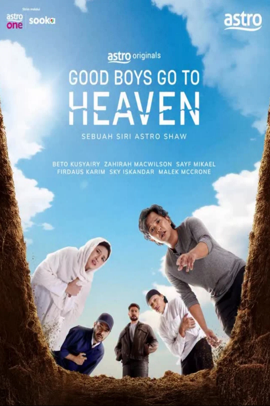 Poster chính thức của phim Phim Tâm Lý "Trai Ngoan Lên Thiên Đường" (Good Boys Go to Heaven - 2026), với sự tham gia của diễn viên Beto Kusyairy và Zahirah MacWilson.