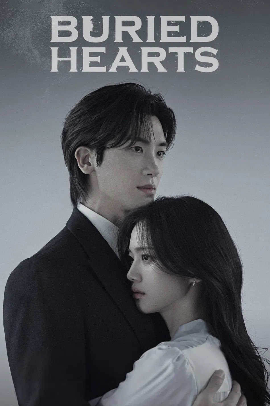 Poster chính thức của phim Phim Hình Sự, Phim Bí Ẩn "Trái Tim Chôn Vùi" (Buried Hearts - 2025), với sự tham gia của diễn viên Park Hyung-sik và Huh Joon-ho.