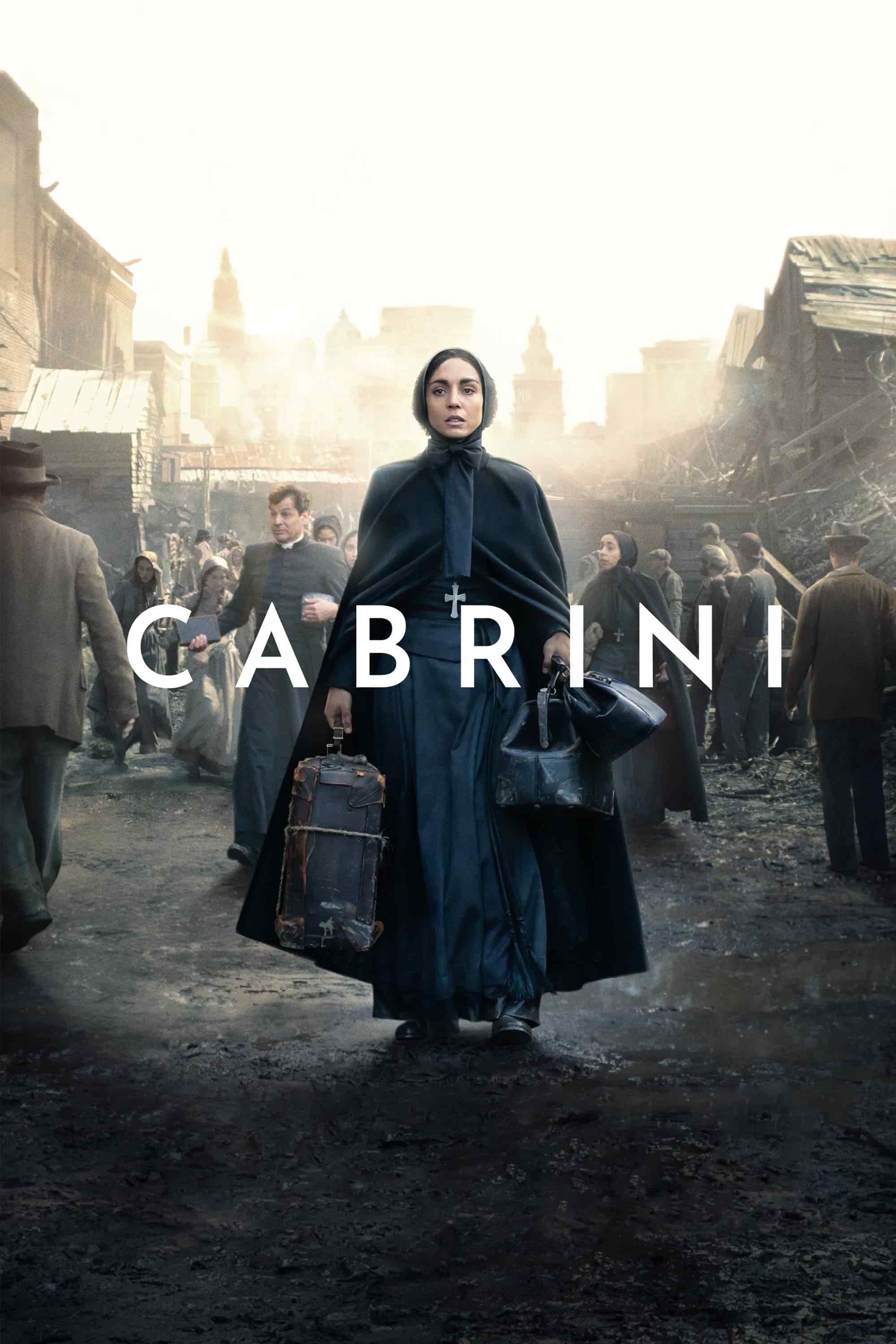 Poster chính thức của phim Phim Lịch Sử, Phim Tâm Lý "Trái Tim Nhân Ái" (Cabrini - 2024), với sự tham gia của diễn viên Cristiana Dell'Anna và David Morse.