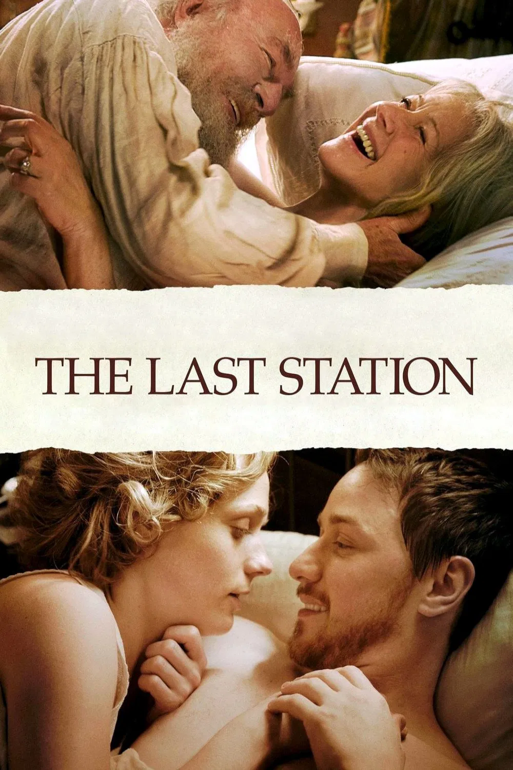 Poster chính thức của phim Phim Tâm Lý, Phim Tình Cảm "Trạm Cuối" (The Last Station - 2009), với sự tham gia của diễn viên Helen Mirren và Christopher Plummer.