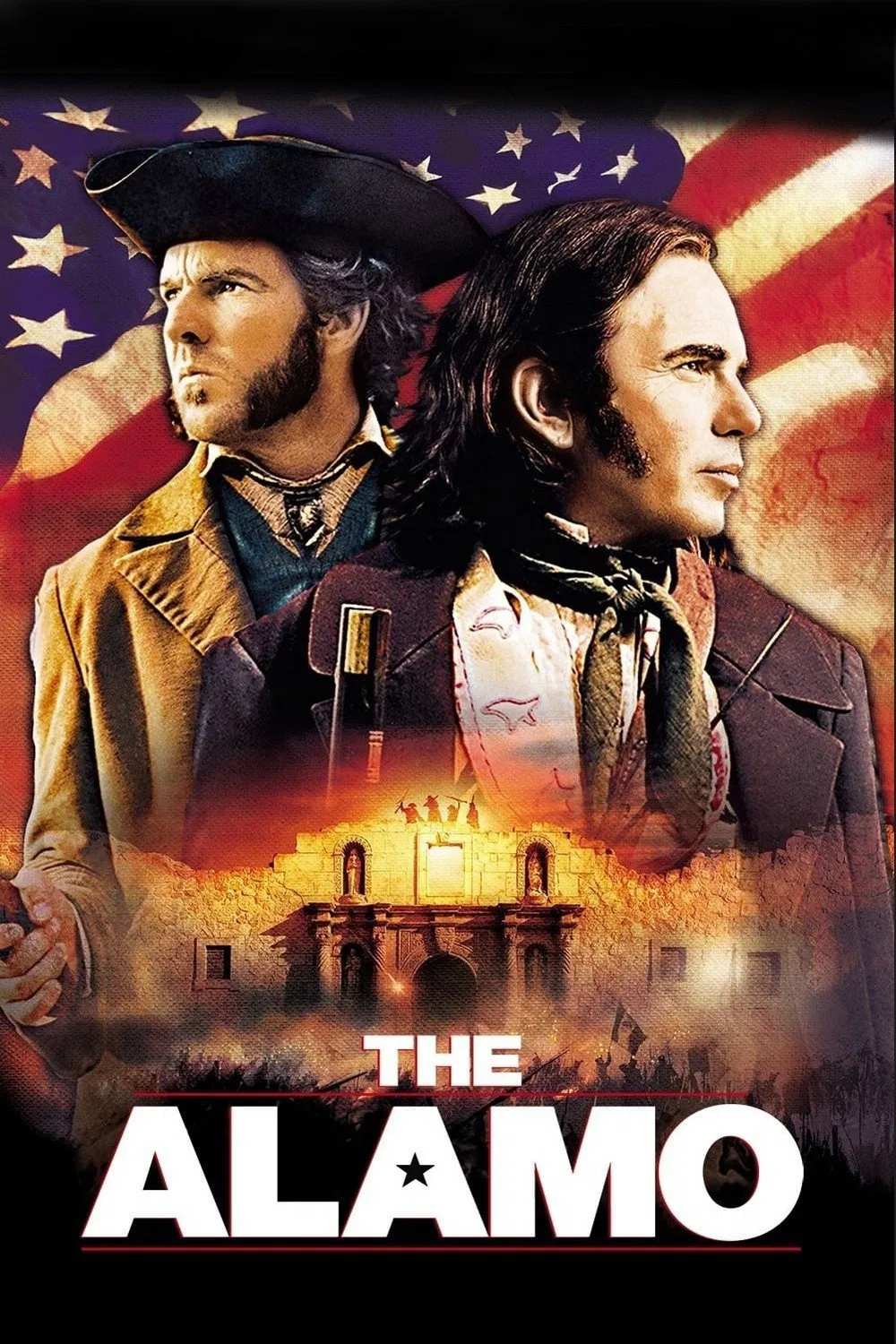 Poster chính thức của phim Phim Lịch Sử, Phim Chiến Tranh "Trận Alamo" (The Alamo - 2004), với sự tham gia của diễn viên Dennis Quaid và Billy Bob Thornton.