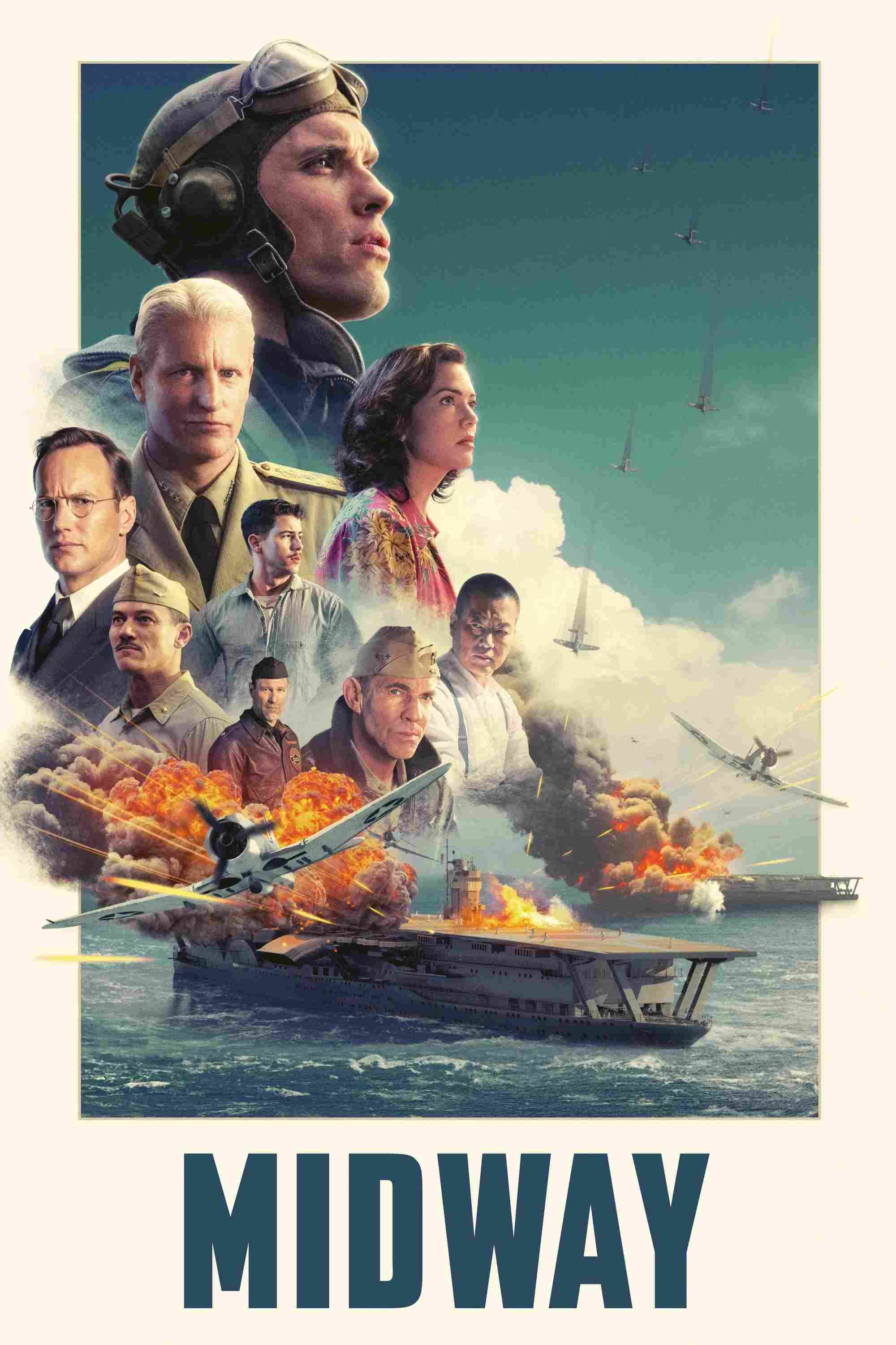 Poster chính thức của phim Phim Hành Động, Phim Chiến Tranh "Trận Chiến Midway" (Midway - 2019), với sự tham gia của diễn viên Ed Skrein và Patrick Wilson.
