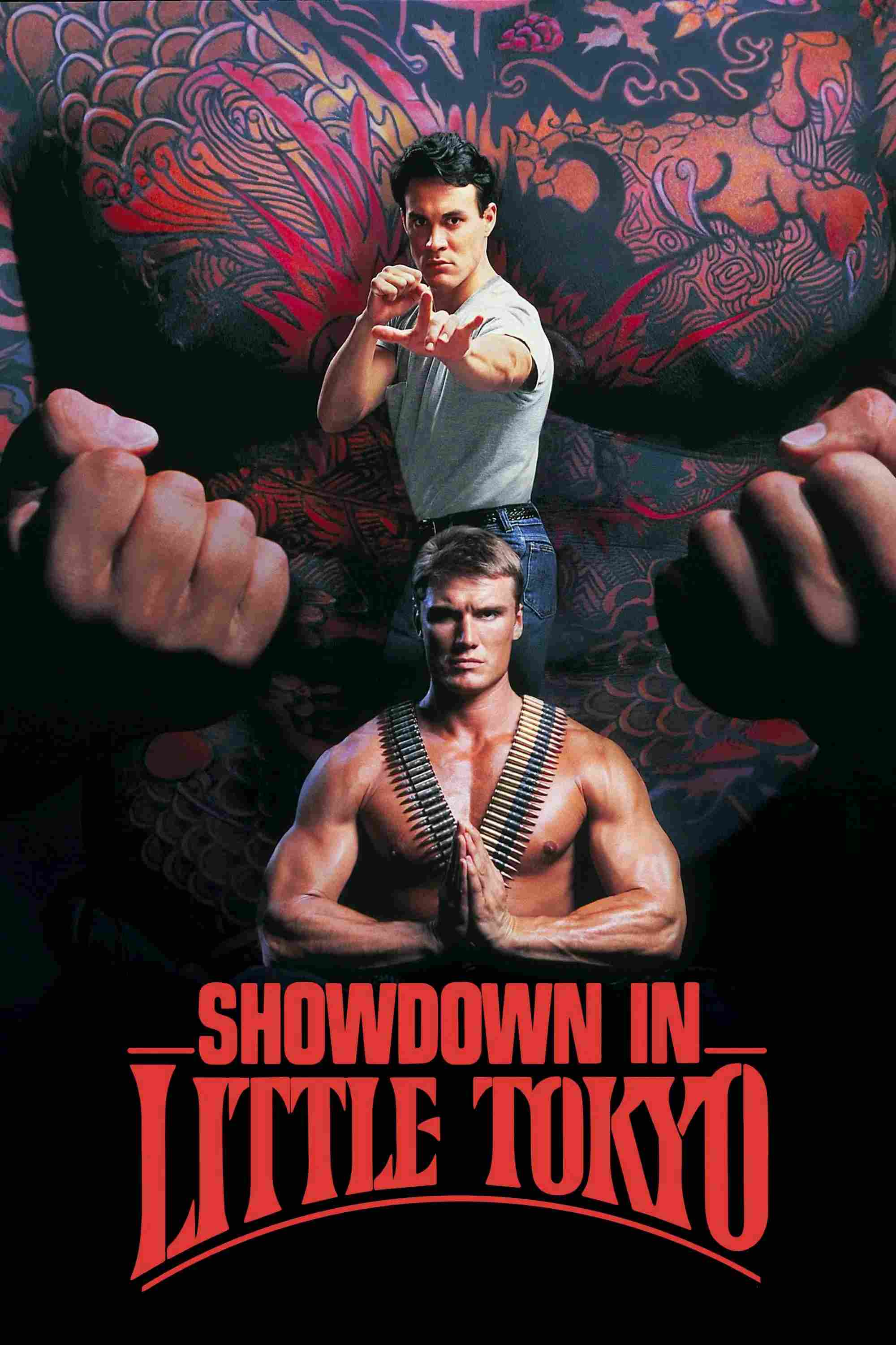 Poster chính thức của phim Phim Hành Động, Phim Hài "Trận Chiến Ở Tiểu Đông Kinh" (Showdown in Little Tokyo - 1991), với sự tham gia của diễn viên Dolph Lundgren và Brandon Lee.