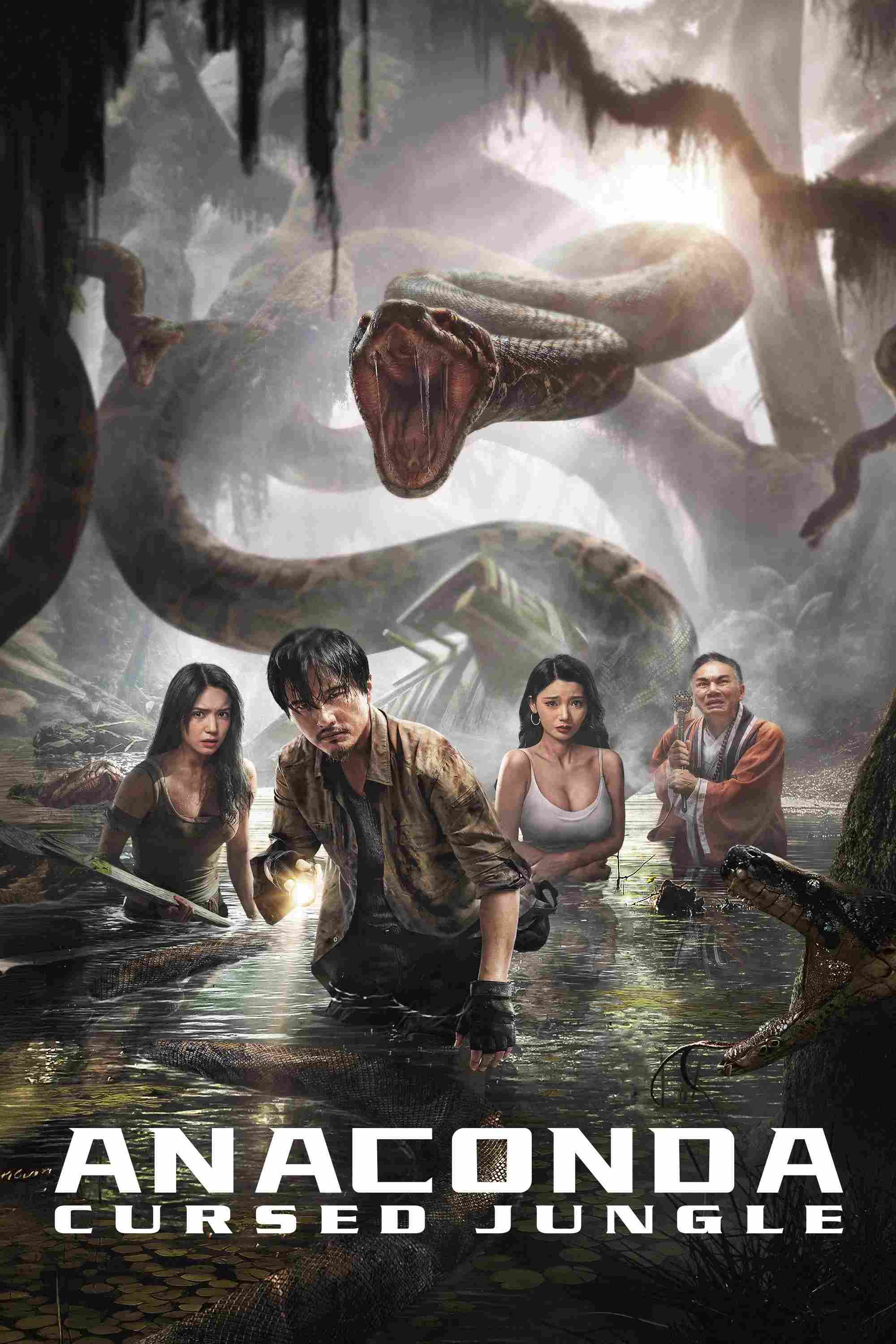 Poster chính thức của phim Phim Phiêu Lưu, Phim Kinh Dị "Trăn Khổng Lồ" (Anaconda - 2024), với sự tham gia của diễn viên Nita Xia và Doãn Tử Duy.