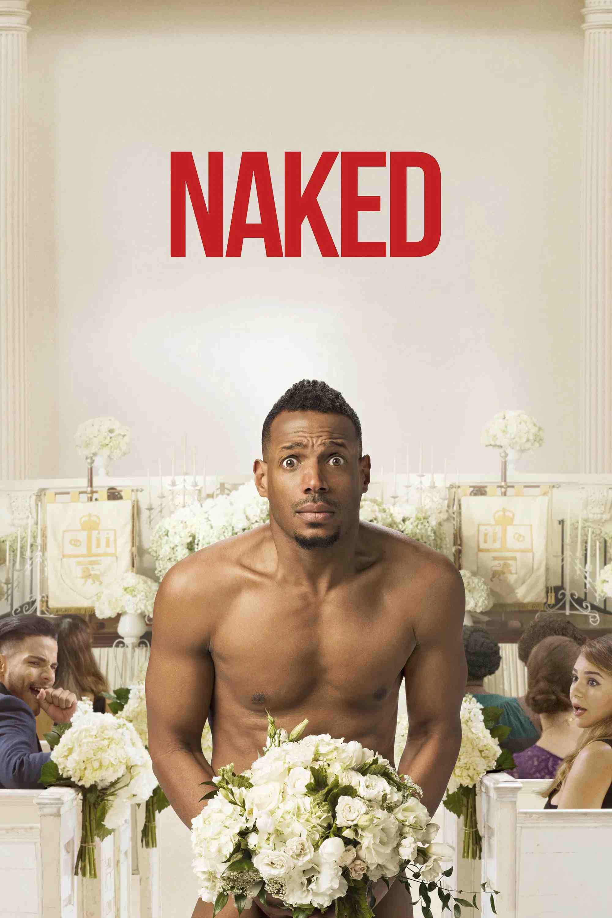 Poster chính thức của phim Phim Hài "Trần Trụi" (Naked - 2017), với sự tham gia của diễn viên Marlon Wayans và Regina Hall.