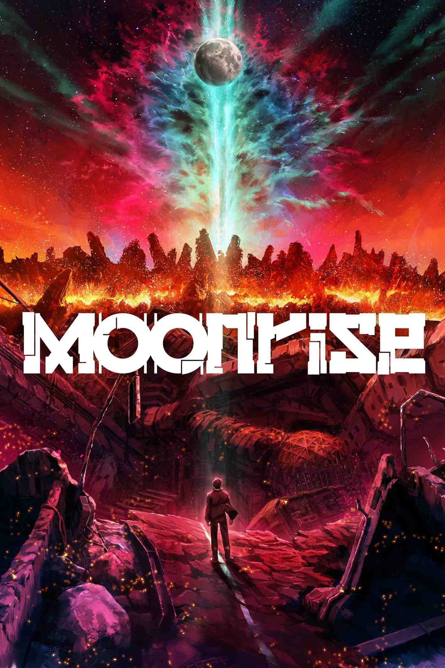 Poster chính thức của phim Phim Hoạt Hình, Phim Hành Động & Phiêu Lưu "Trăng Lên" (Moonrise - 2025), với sự tham gia của diễn viên Chiaki Kobayashi và Yuto Uemura.