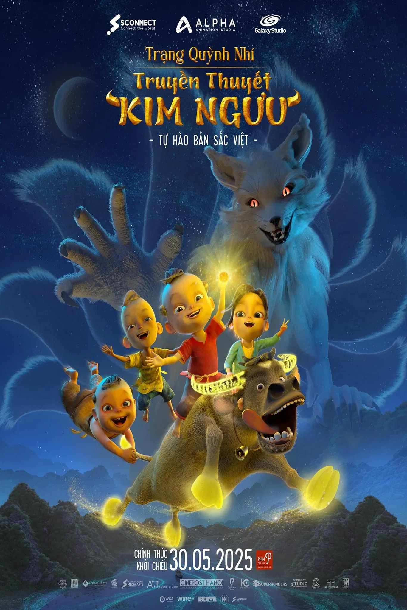 Poster chính thức của phim Phim Phiêu Lưu, Phim Giả Tượng "Trạng Quỳnh Nhí: Truyền Thuyết Kim Ngưu" (Legend Of The Golden Buffalo - 2025), với sự tham gia của diễn viên Chiều Xuân.