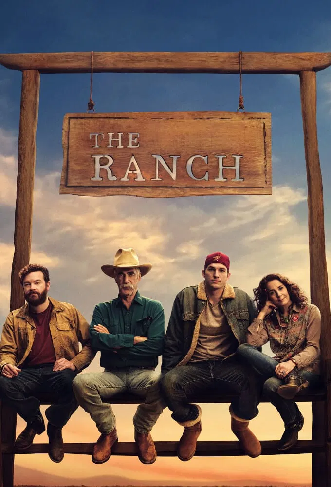 Poster chính thức của phim Phim Hài, Phim Gia Đình "Trang Trại (Phần 3)" (The Ranch - 2016), với sự tham gia của diễn viên Ashton Kutcher và Elisha Cuthbert.