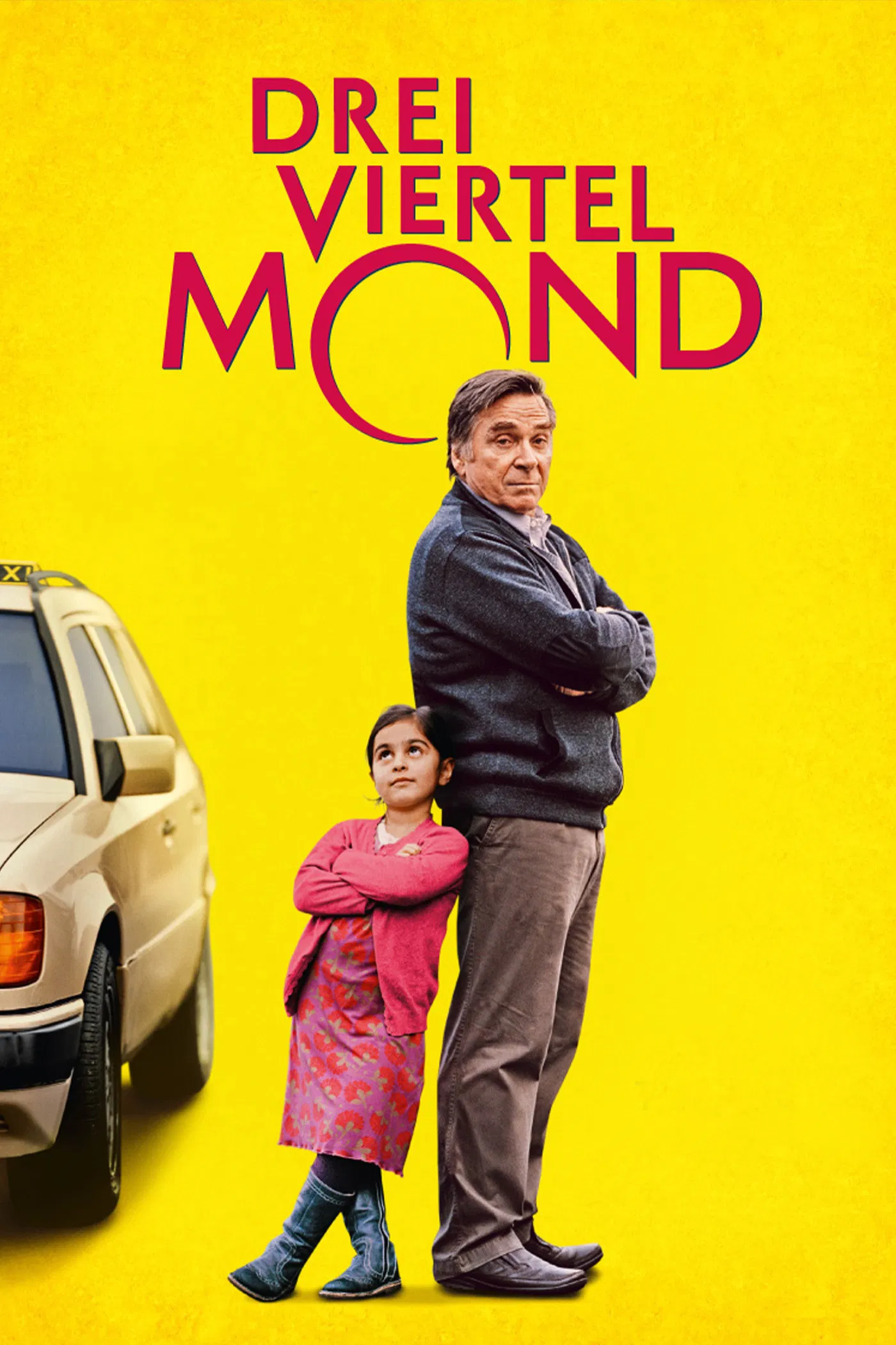 Poster chính thức của phim Phim Tâm Lý, Phim Hài "Trăng Xế" (Three Quarter Moon - 2011), với sự tham gia của diễn viên Elmar Wepper và Katja Rupé.
