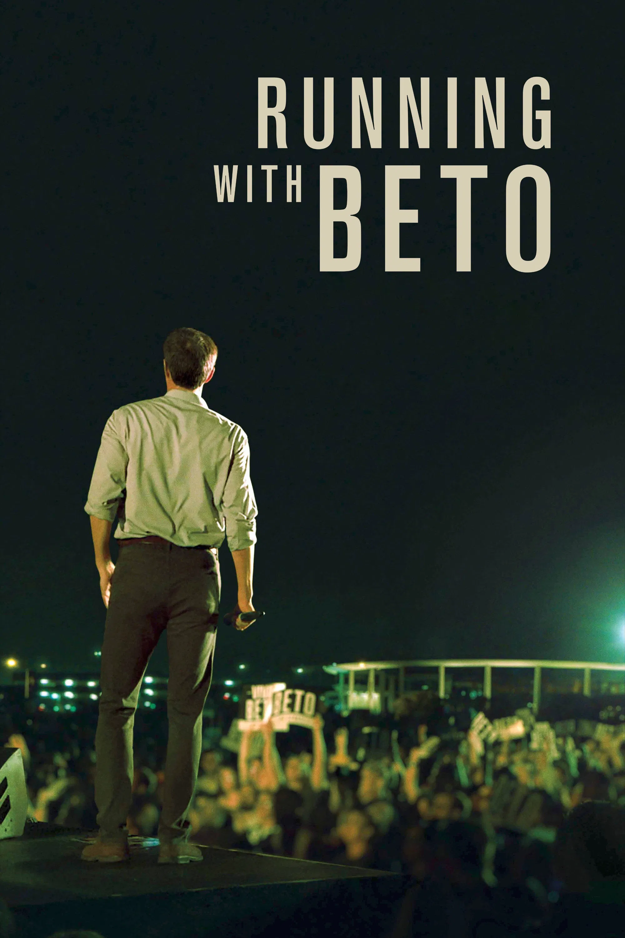 Poster chính thức của phim Phim Tài Liệu "Tranh Cử Cùng Beto" (Running with Beto - 2019), với sự tham gia của diễn viên Beto O'Rourke.