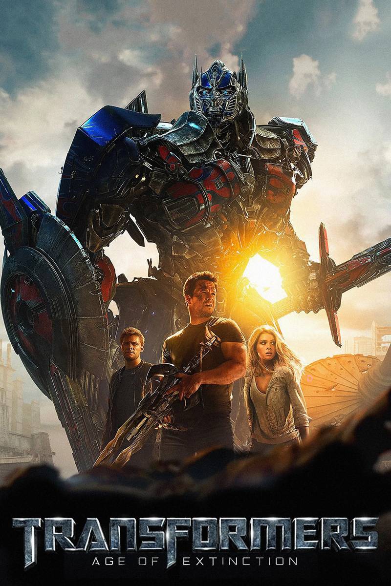 Poster chính thức của phim Phim Viễn Tưởng, Phim Hành Động "Transformers: Kỷ Nguyên Hủy Diệt" (Transformers: Age of Extinction - 2014), với sự tham gia của diễn viên Mark Wahlberg và Peter Cullen.
