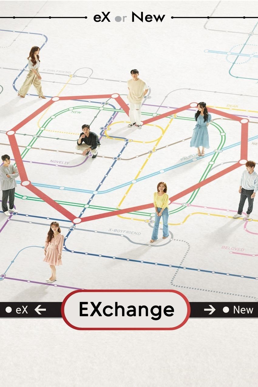 Poster chính thức của phim Truyền Hình Thực Tế "Transit Love (Phần 3)" (EXchange - 2021), với sự tham gia của diễn viên Simon Dominic và Lee Yong-jin.