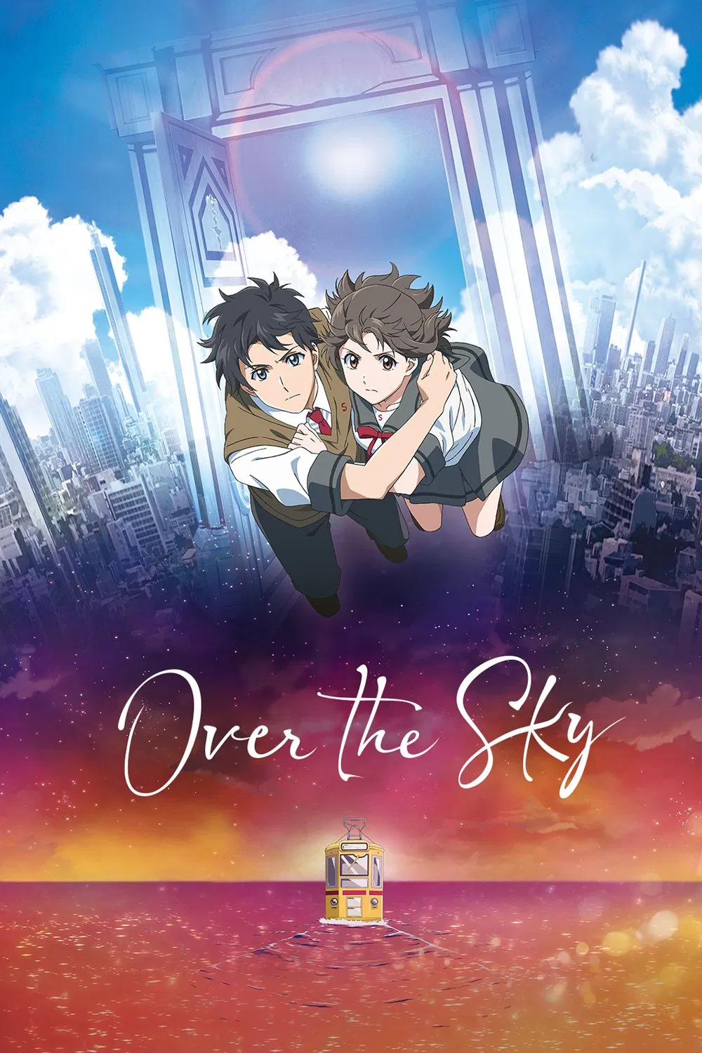 Poster chính thức của phim Phim Hoạt Hình, Phim Tâm Lý "Trên Bầu Trời" (Over the Sky - 2020), với sự tham gia của diễn viên Honoka Matsumoto và Toshiki Seto.