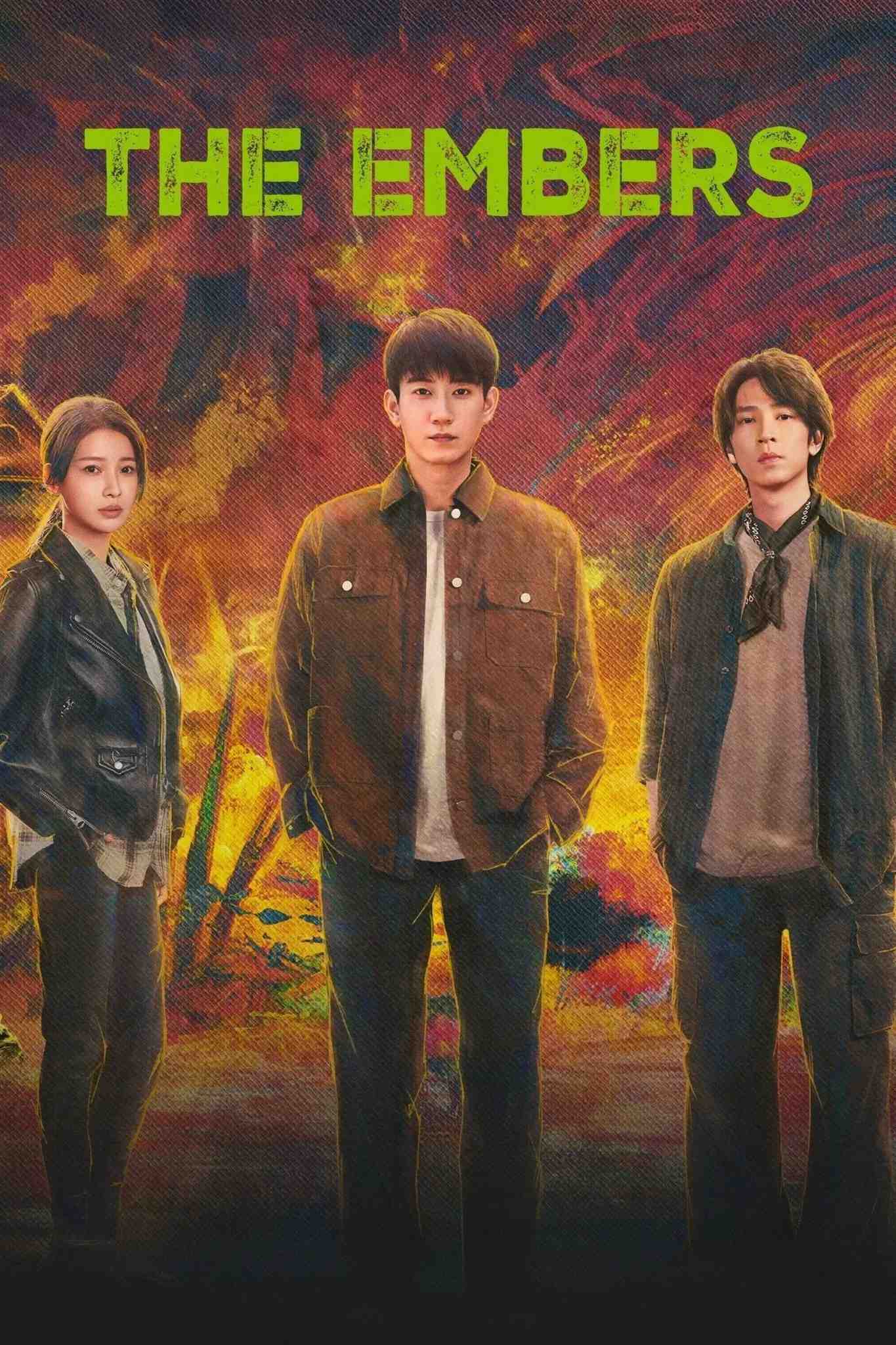 Poster chính thức của phim Phim Tâm Lý, Phim Bí Ẩn "Trên Đống Tro Tàn" (The Embers - 2025), với sự tham gia của diễn viên Vương Tử Kỳ và Sunny Sun.