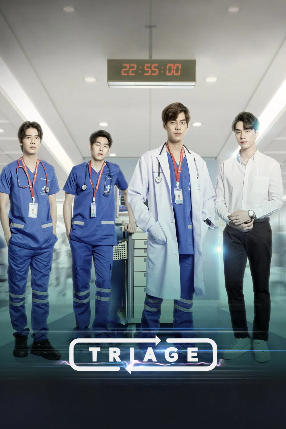 Poster chính thức của phim Phim Tâm Lý "Triage" (Triage - 2022), với sự tham gia của diễn viên Darvid Kreepolrerk và Thanapon Jarujitranon.