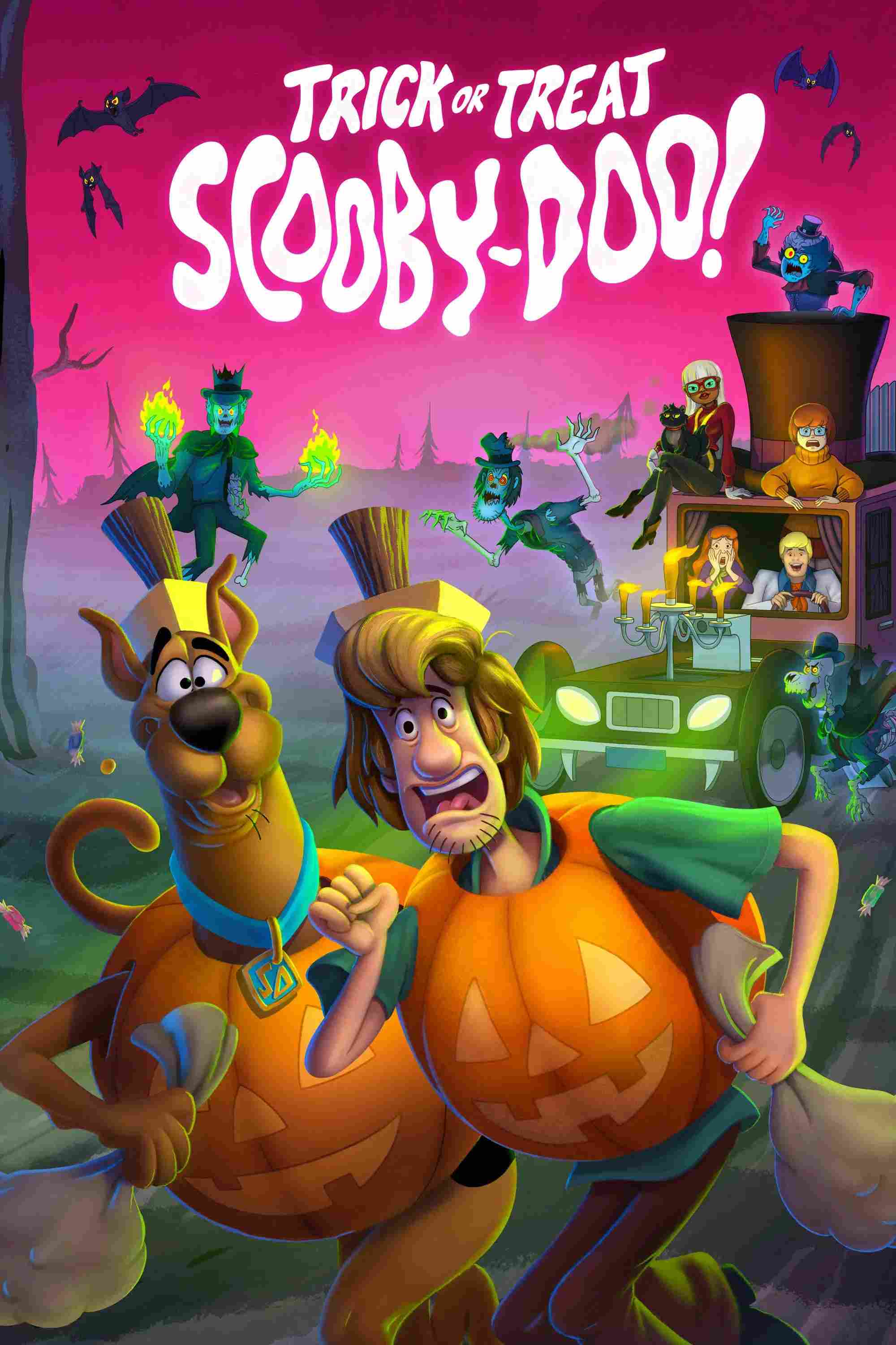 Poster chính thức của phim Phim Phiêu Lưu, Phim Bí Ẩn "Trick or Treat Scooby-Doo!" (Trick or Treat Scooby-Doo! - 2022), với sự tham gia của diễn viên Frank Welker và Grey DeLisle.