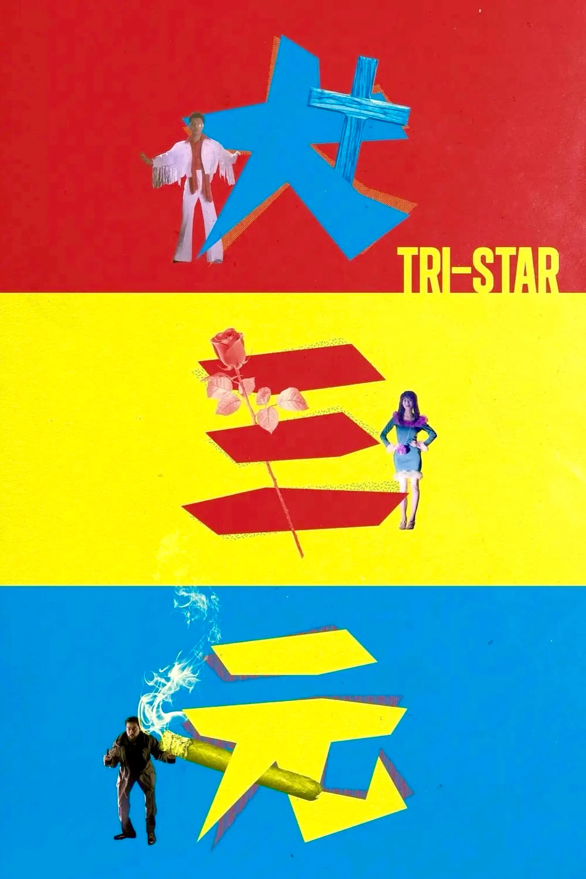 Poster chính thức của phim Phim Hài, Phim Hình Sự "Tristar (Cantonese)" (Tri-Star - 1996), với sự tham gia của diễn viên Trương Quốc Vinh và Viên Vịnh Nghi.