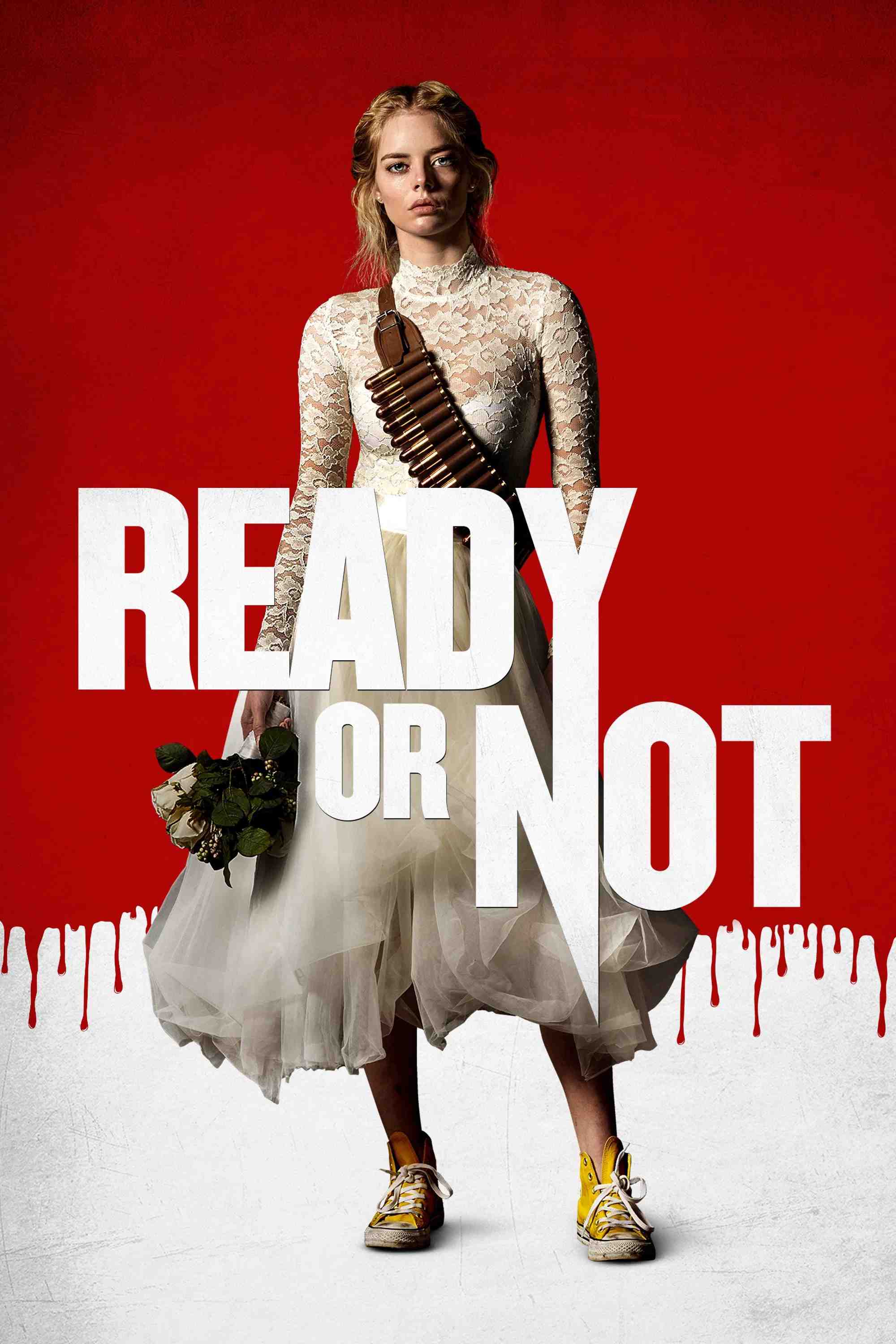 Poster chính thức của phim Phim Kinh Dị, Phim Hài "Trò Chơi Đêm Tân Hôn" (Ready or Not - 2019), với sự tham gia của diễn viên Samara Weaving và Mark O'Brien.