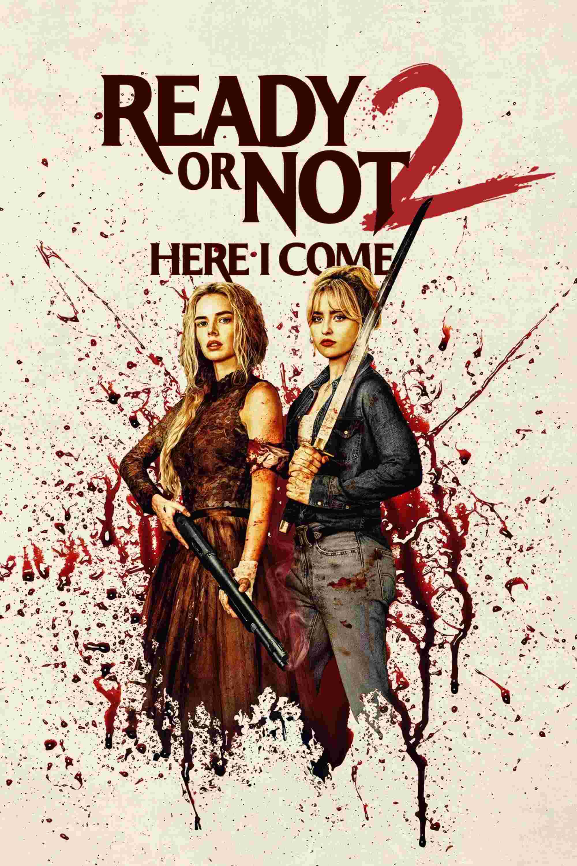 Poster chính thức của phim Phim Giật Gân, Phim Hài "Trò Chơi Giết Người 2" (Ready or Not 2: Here I Come - 2026), với sự tham gia của diễn viên Samara Weaving và Kathryn Newton.