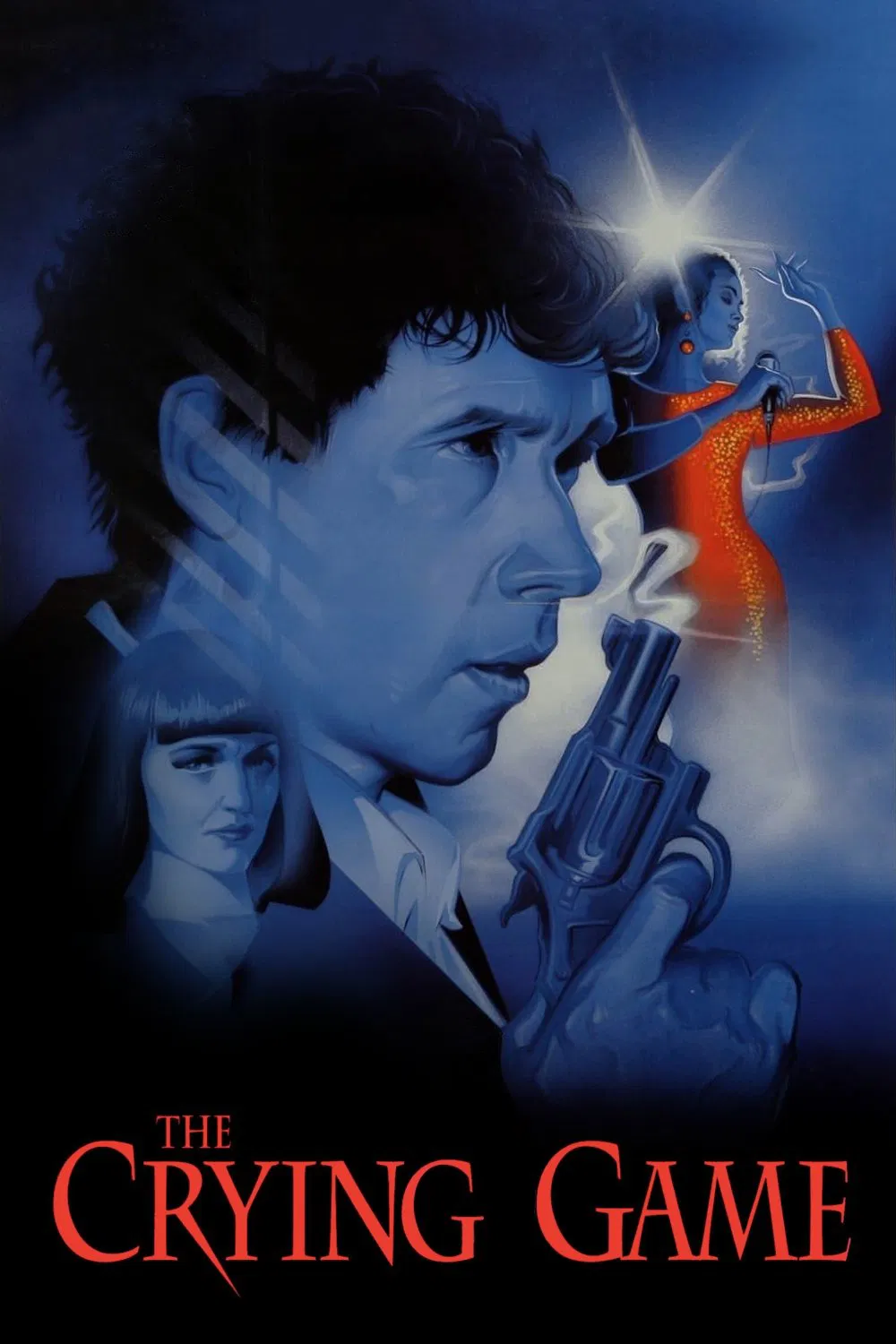 Poster chính thức của phim Phim Hình Sự, Phim Tâm Lý "Trò Chơi Nước Mắt" (The Crying Game - 1992), với sự tham gia của diễn viên Stephen Rea và Miranda Richardson.