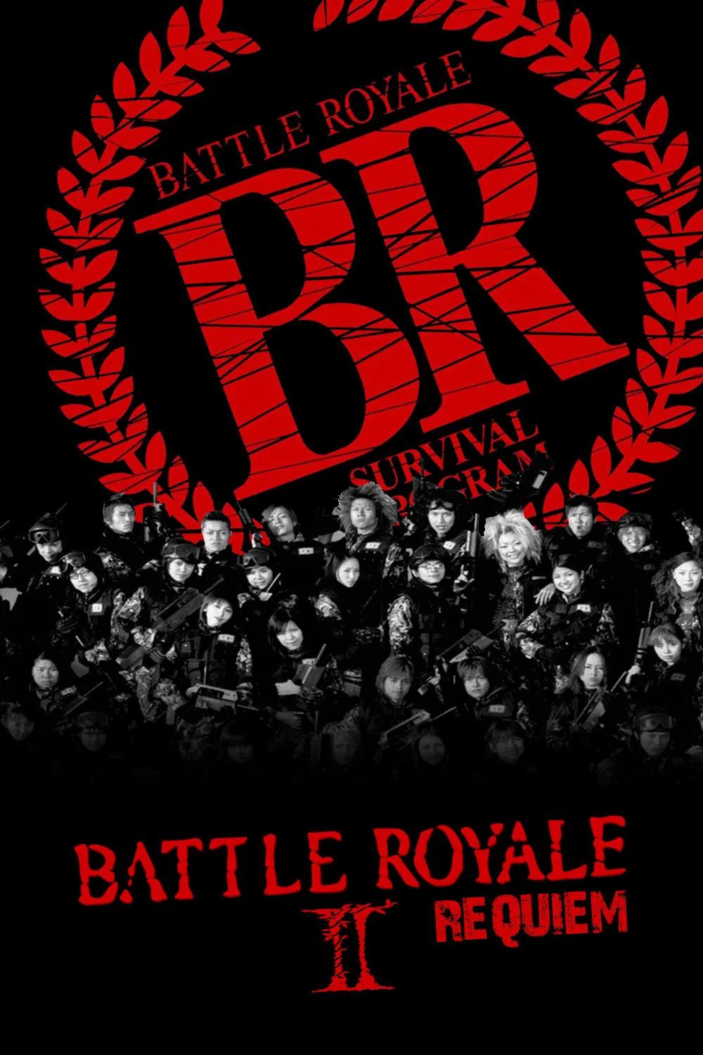 Poster chính thức của phim Phim Hành Động, Phim Giật Gân "Trò Chơi Sinh Tử 2" (Battle Royale II: Requiem - 2003), với sự tham gia của diễn viên Shugo Oshinari và Ai Maeda.