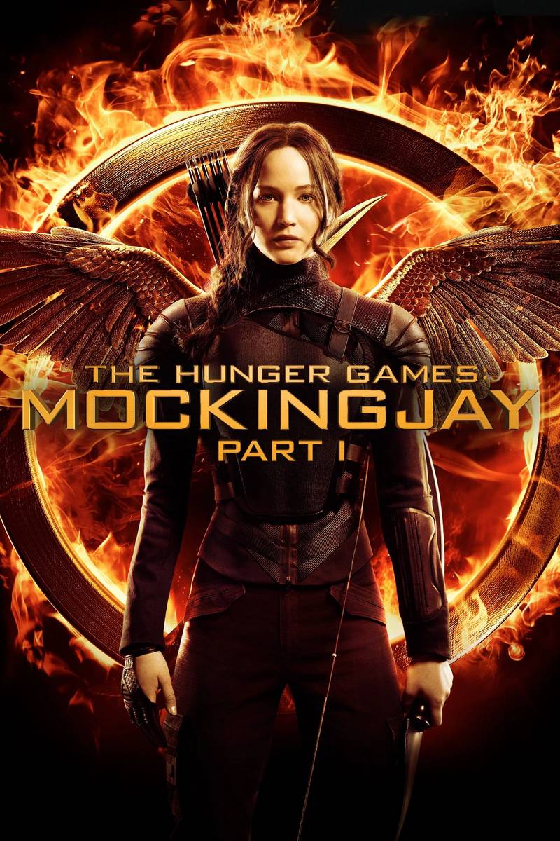 Poster chính thức của phim Phim Viễn Tưởng, Phim Phiêu Lưu "Trò Chơi Sinh Tử: Húng Nhại - Phần 1" (The Hunger Games: Mockingjay - Part 1 - 2014), với sự tham gia của diễn viên Jennifer Lawrence và Josh Hutcherson.