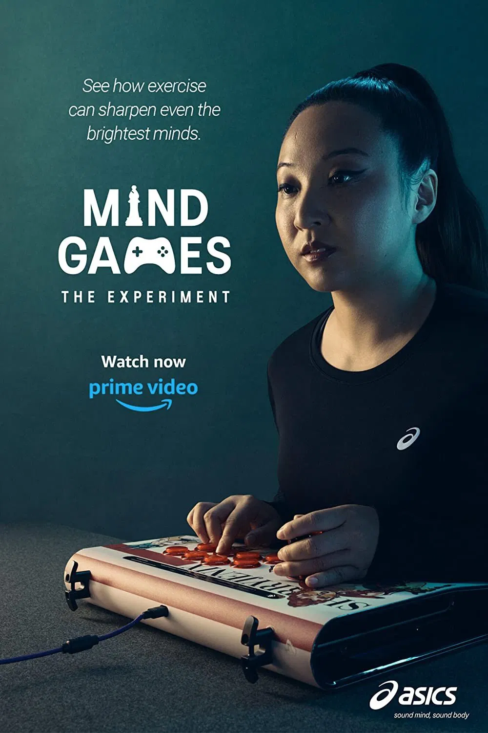Poster chính thức của phim Phim Tài Liệu "Trò Chơi Trí Tuệ - Thử Nghiệm" (Mind Games - The Experiment - 2023), với sự tham gia của diễn viên Stephen Fry.