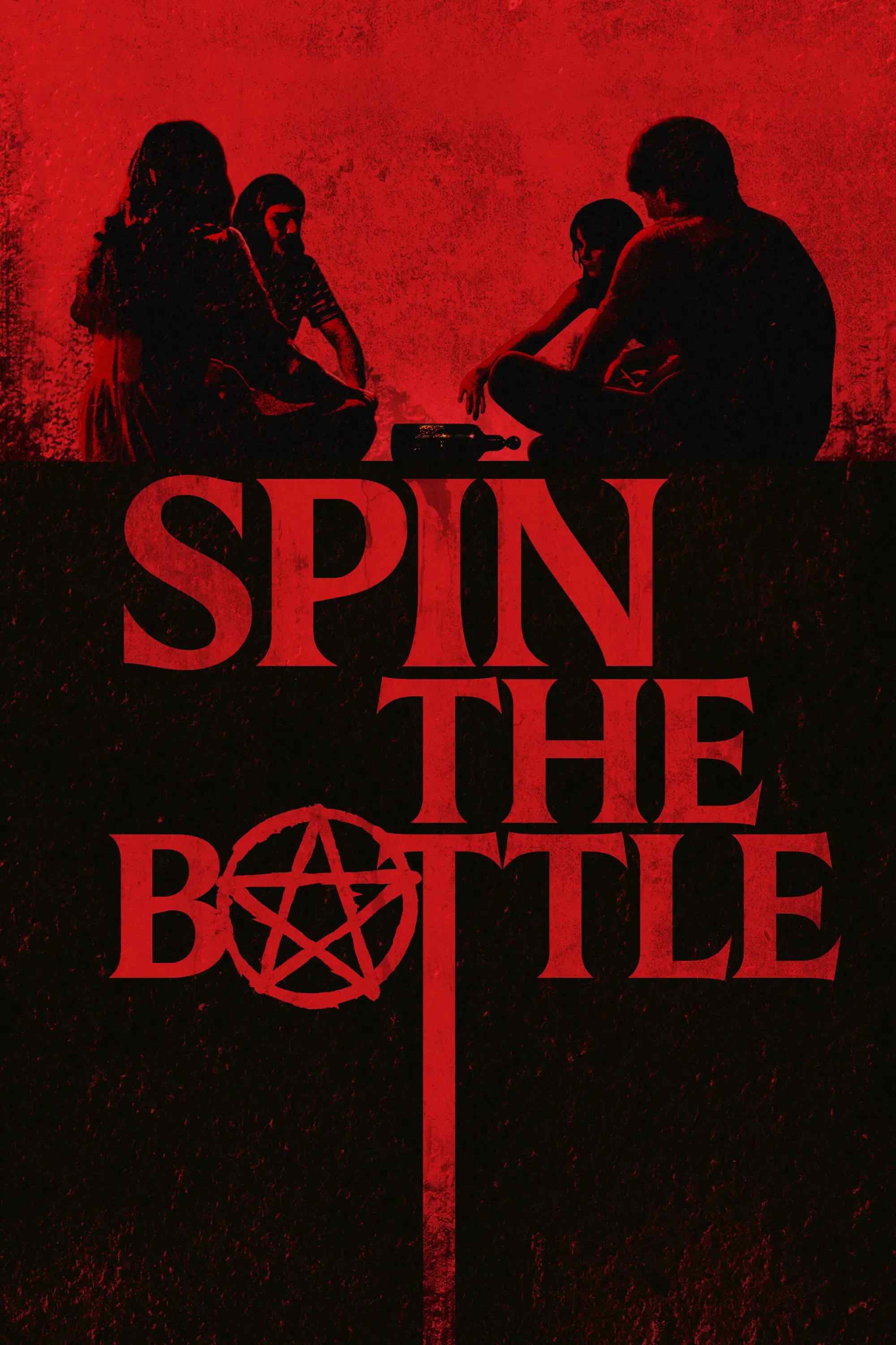 Poster chính thức của phim Phim Kinh Dị "Trò Chơi Xoay Chai" (Spin the Bottle - 2024), với sự tham gia của diễn viên Tanner Stine và Kaylee Kaneshiro.