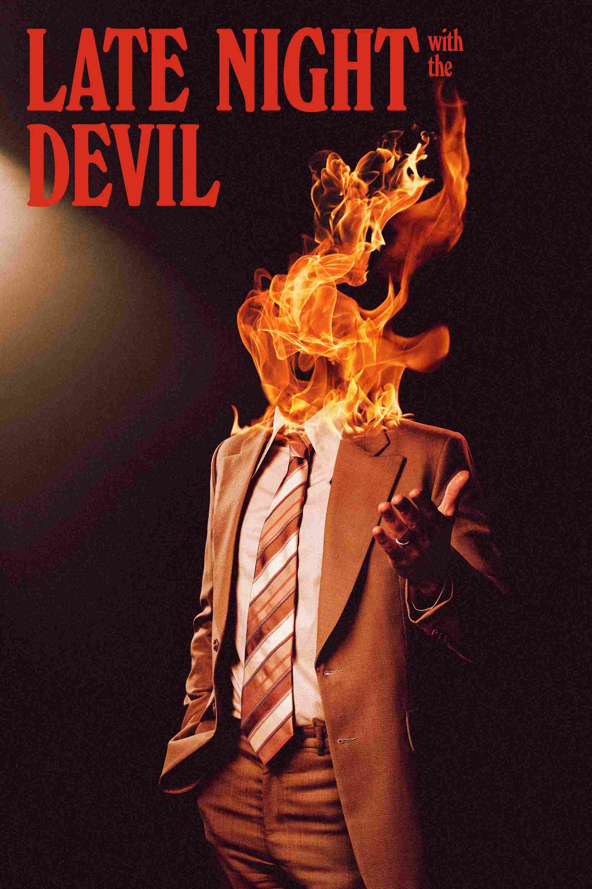 Poster chính thức của phim Phim Kinh Dị "Trò Chuyện Đêm Khuya Với Quỷ Dữ" (Late Night with the Devil - 2024), với sự tham gia của diễn viên David Dastmalchian và Laura Gordon.