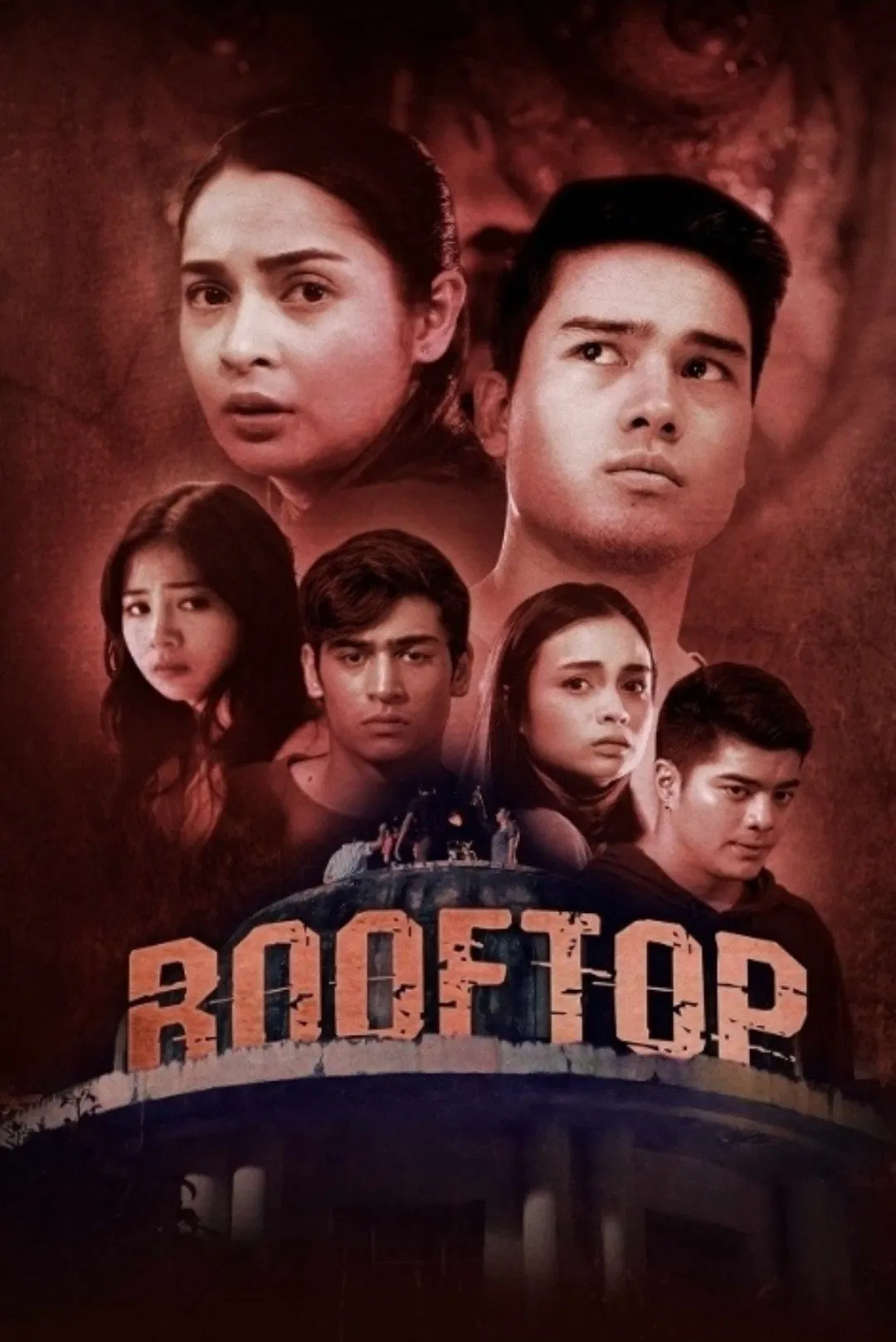 Poster chính thức của phim Phim Kinh Dị "Trò Đùa Chết Người" (Rooftop - 2022), với sự tham gia của diễn viên Marco Gumabao và Ryza Cenon.
