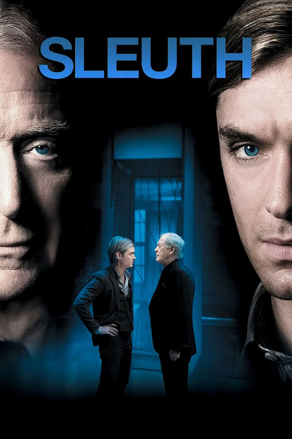 Poster chính thức của phim Phim Tâm Lý, Phim Bí Ẩn "Trò Đùa Nguy Hiểm" (Sleuth - 2007), với sự tham gia của diễn viên Michael Caine và Jude Law.