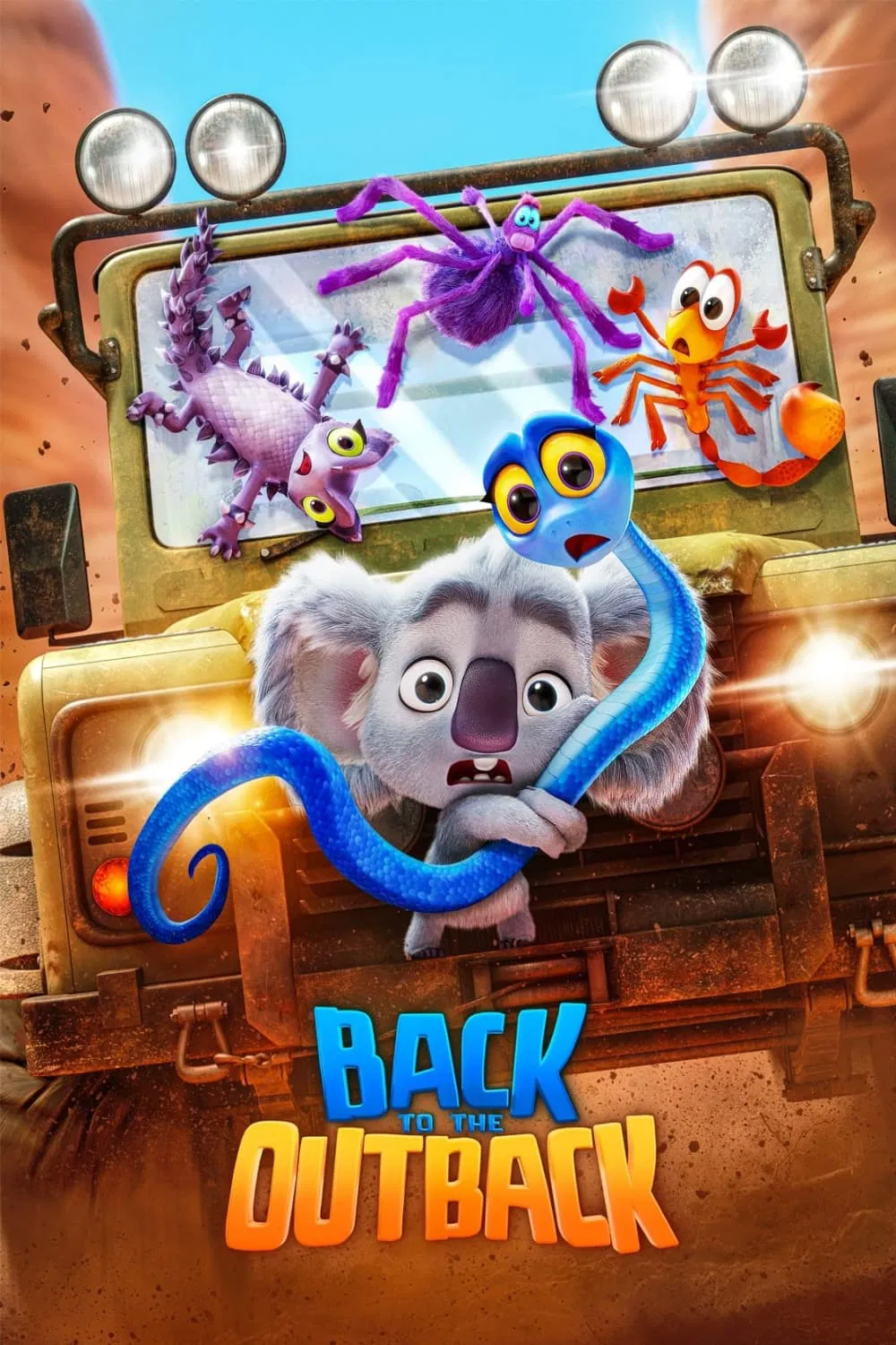 Poster chính thức của phim Phim Gia Đình, Phim Hoạt Hình "Trở Lại Vùng Hoang Dã" (Back to the Outback - 2021), với sự tham gia của diễn viên Isla Fisher và Tim Minchin.
