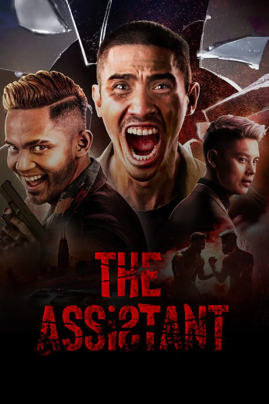 Poster chính thức của phim Phim Hình Sự, Phim Hành Động "Trợ Thủ Bí Ẩn" (The Assistant - 2022), với sự tham gia của diễn viên Iedil Putra và Hairul Azreen.