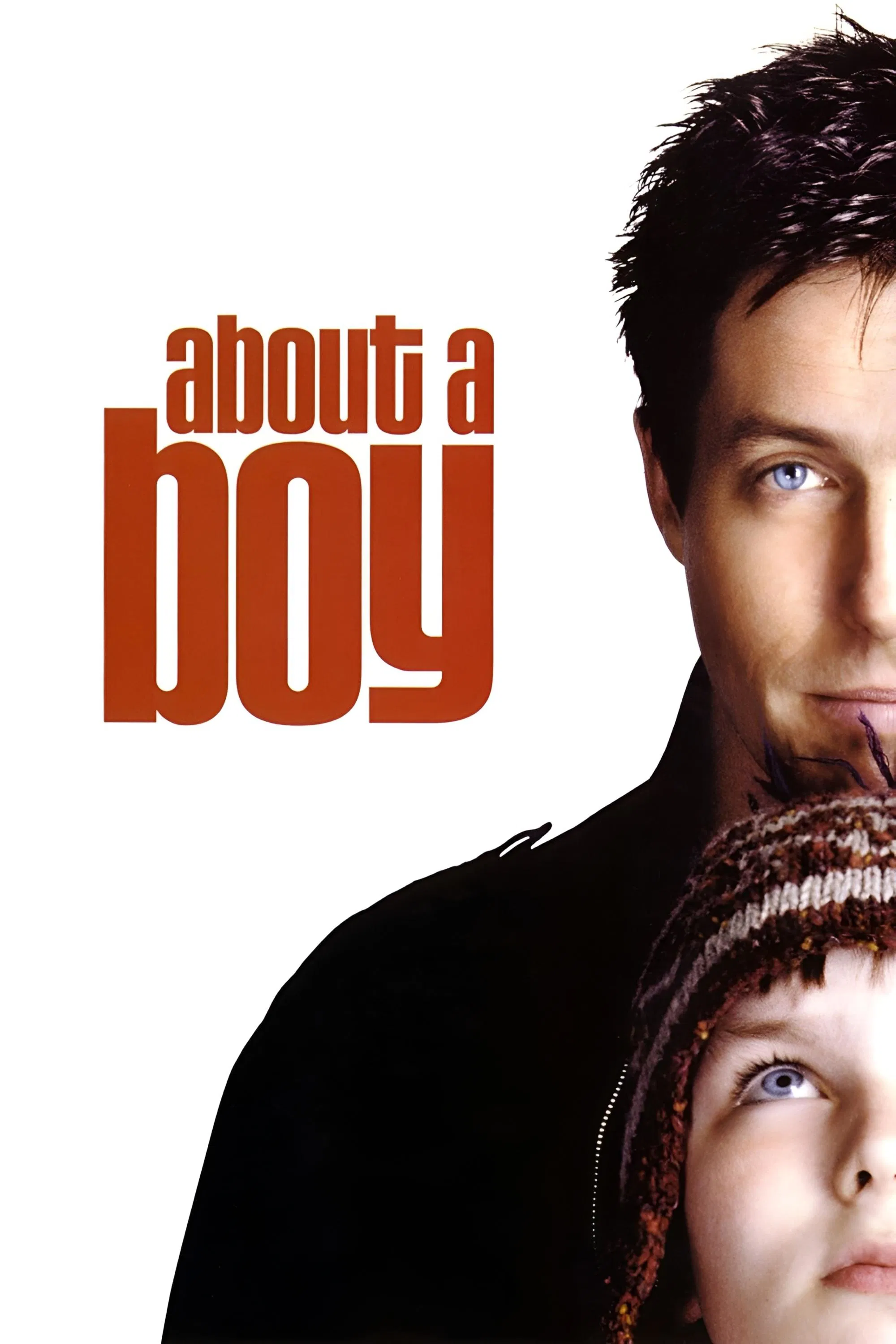 Poster chính thức của phim Phim Tâm Lý, Phim Hài "Trở Về Tuổi Thơ" (About a Boy - 2002), với sự tham gia của diễn viên Hugh Grant và Nicholas Hoult.
