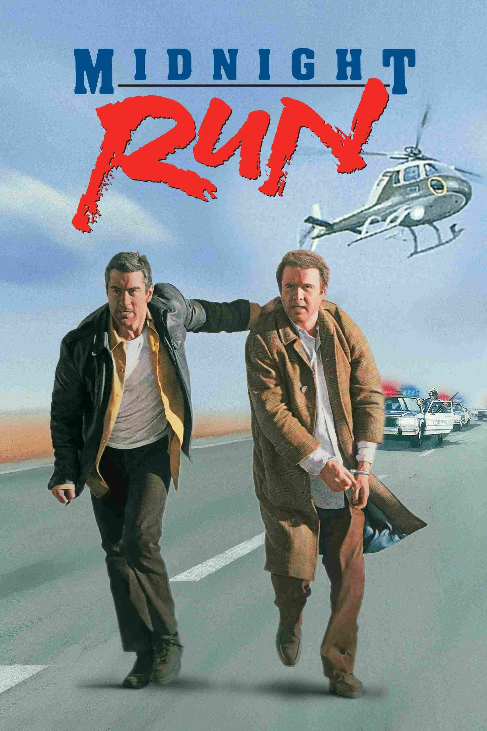 Poster chính thức của phim Phim Hành Động, Phim Hài "Trốn Chạy Lúc Nửa Đêm" (Midnight Run - 1988), với sự tham gia của diễn viên Robert De Niro và Charles Grodin.