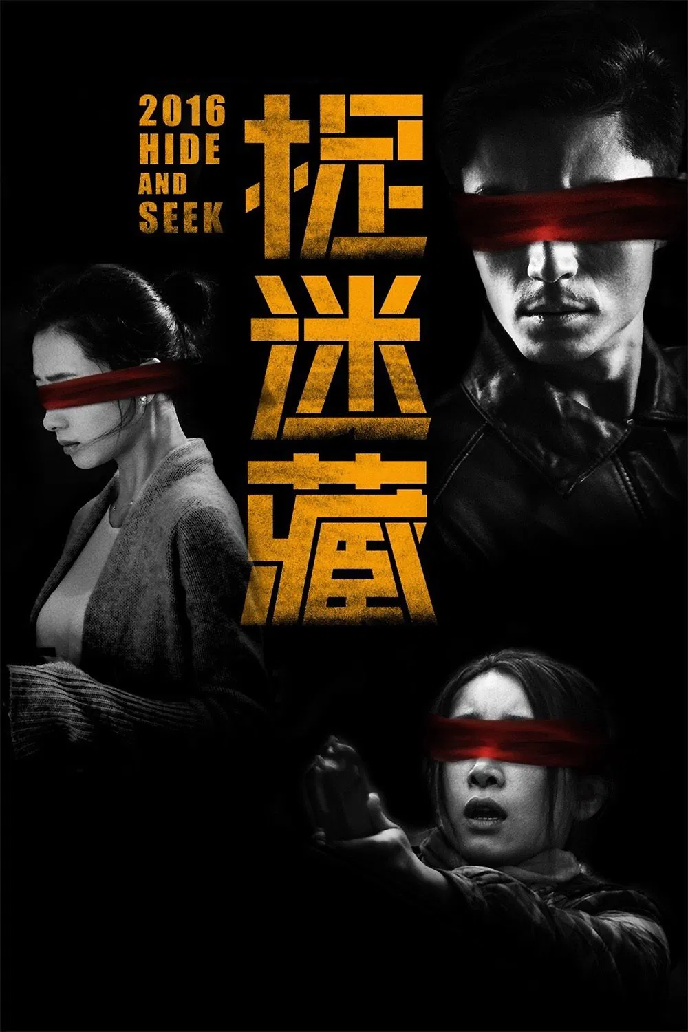 Poster chính thức của phim Phim Giật Gân, Phim Bí Ẩn "Trốn Tìm" (Hide and Seek - 2016), với sự tham gia của diễn viên Hoắc Kiến Hoa và Tần Hải Lộ.