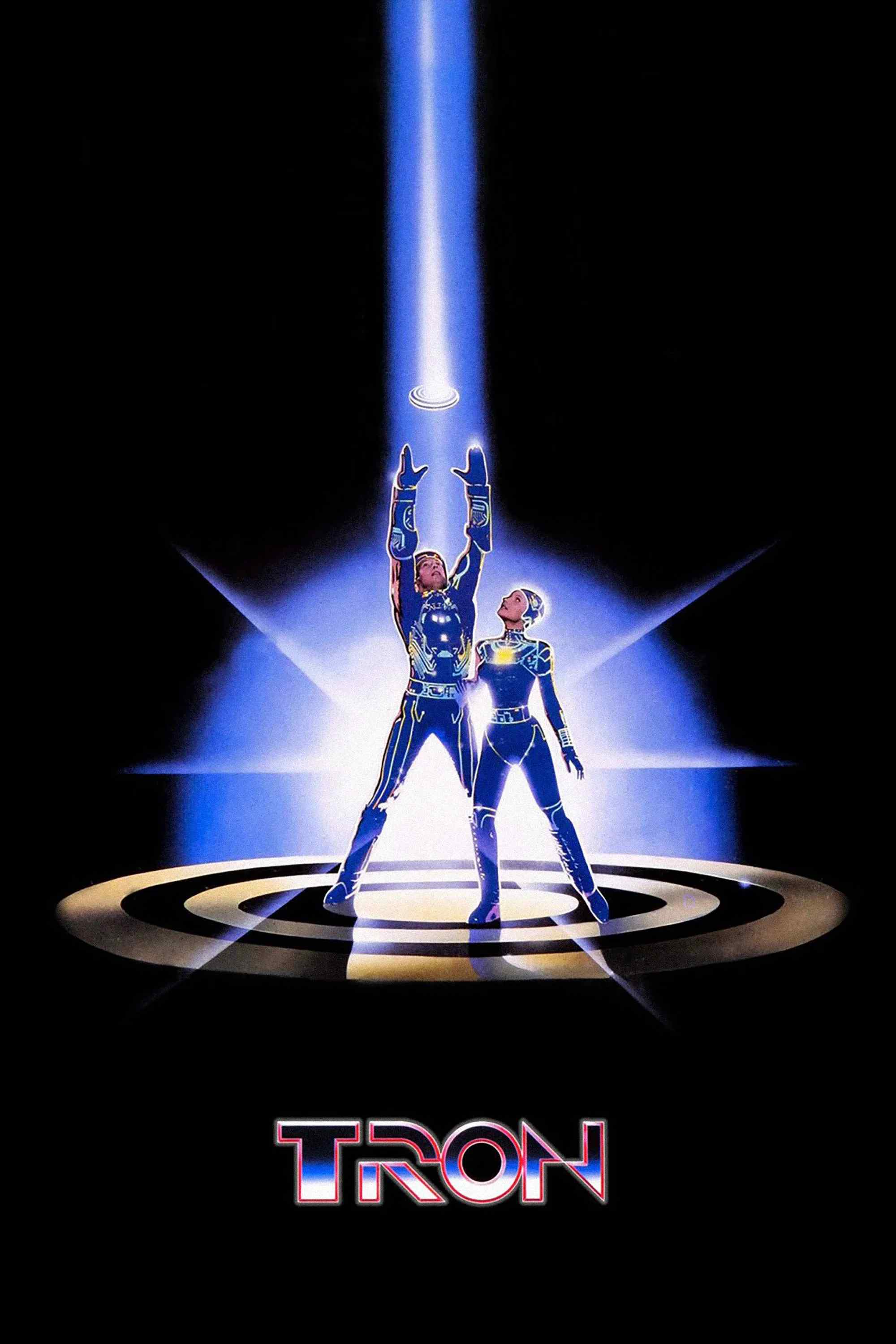 Poster chính thức của phim Phim Viễn Tưởng, Phim Hành Động "Tron: Trò Chơi Ảo Giác" (Tron - 1982), với sự tham gia của diễn viên Jeff Bridges và Bruce Boxleitner.