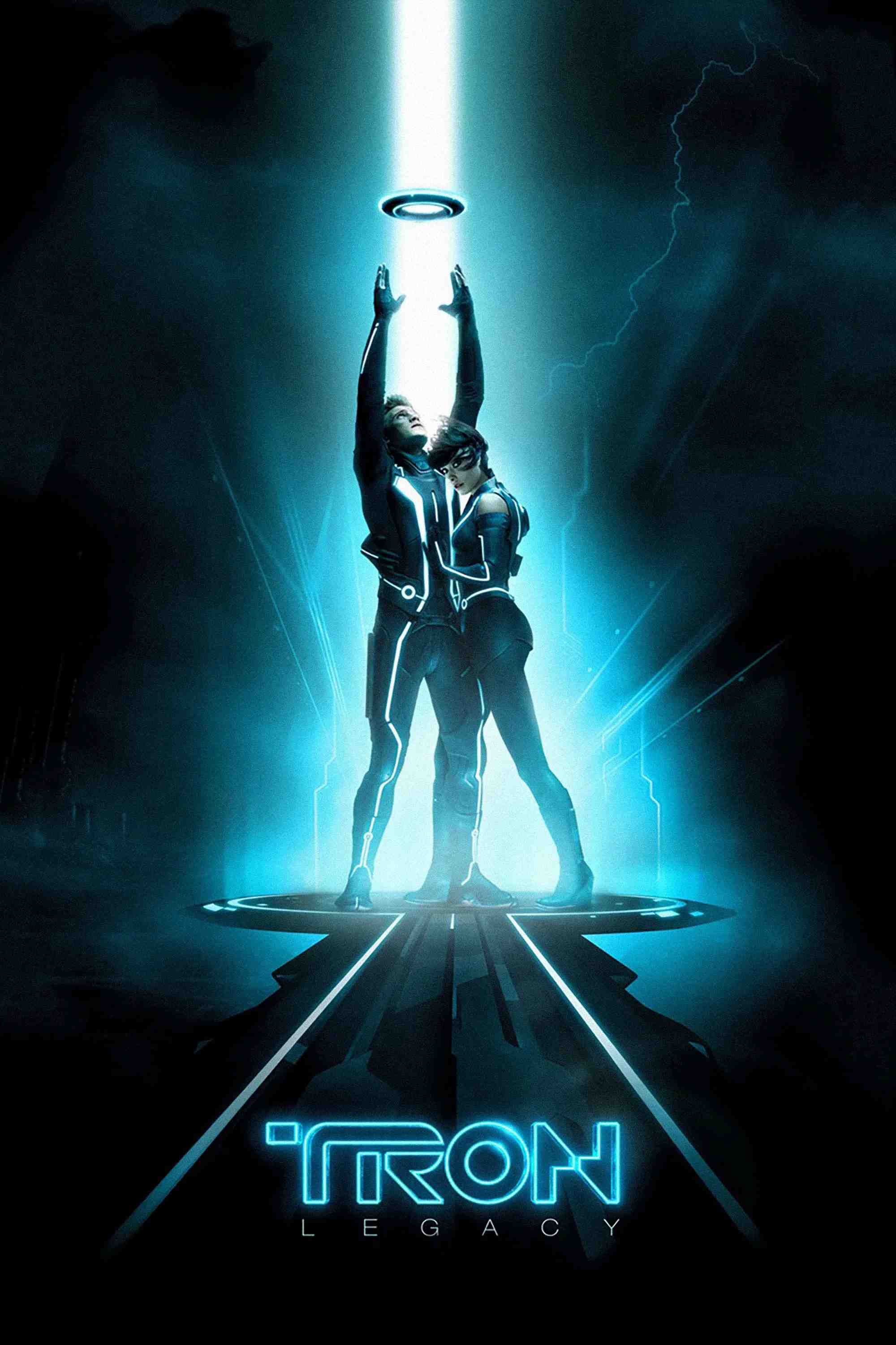 Poster chính thức của phim Phim Phiêu Lưu, Phim Hành Động "TRON: Trò Chơi Ảo Giác" (TRON: Legacy - 2010), với sự tham gia của diễn viên Garrett Hedlund và Olivia Wilde.