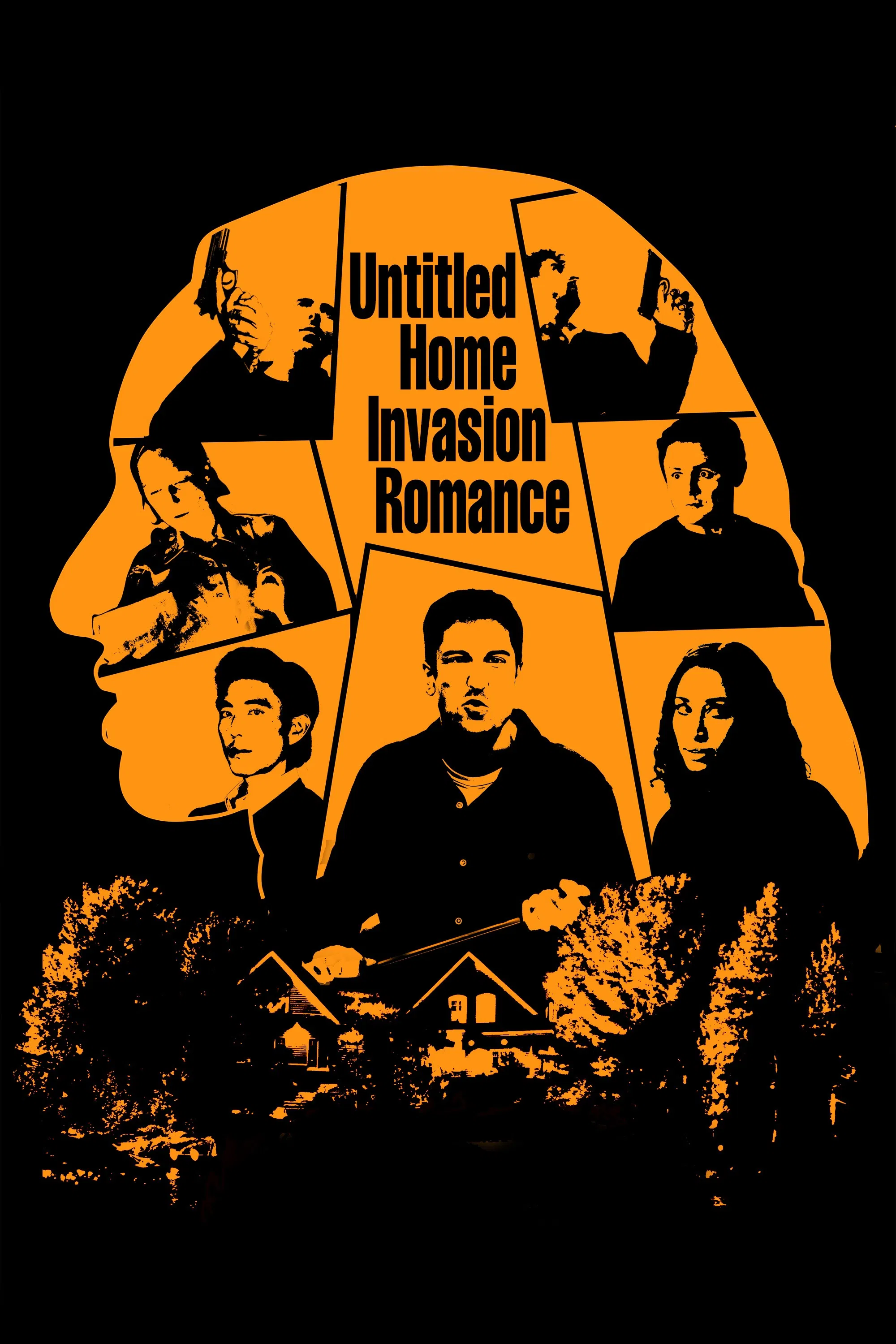 Poster chính thức của phim Phim Hài, Phim Hành Động "Trong Cái Rủi có Cái Xui" (Untitled Home Invasion Romance - 2025), với sự tham gia của diễn viên Jason Biggs và Meaghan Rath.
