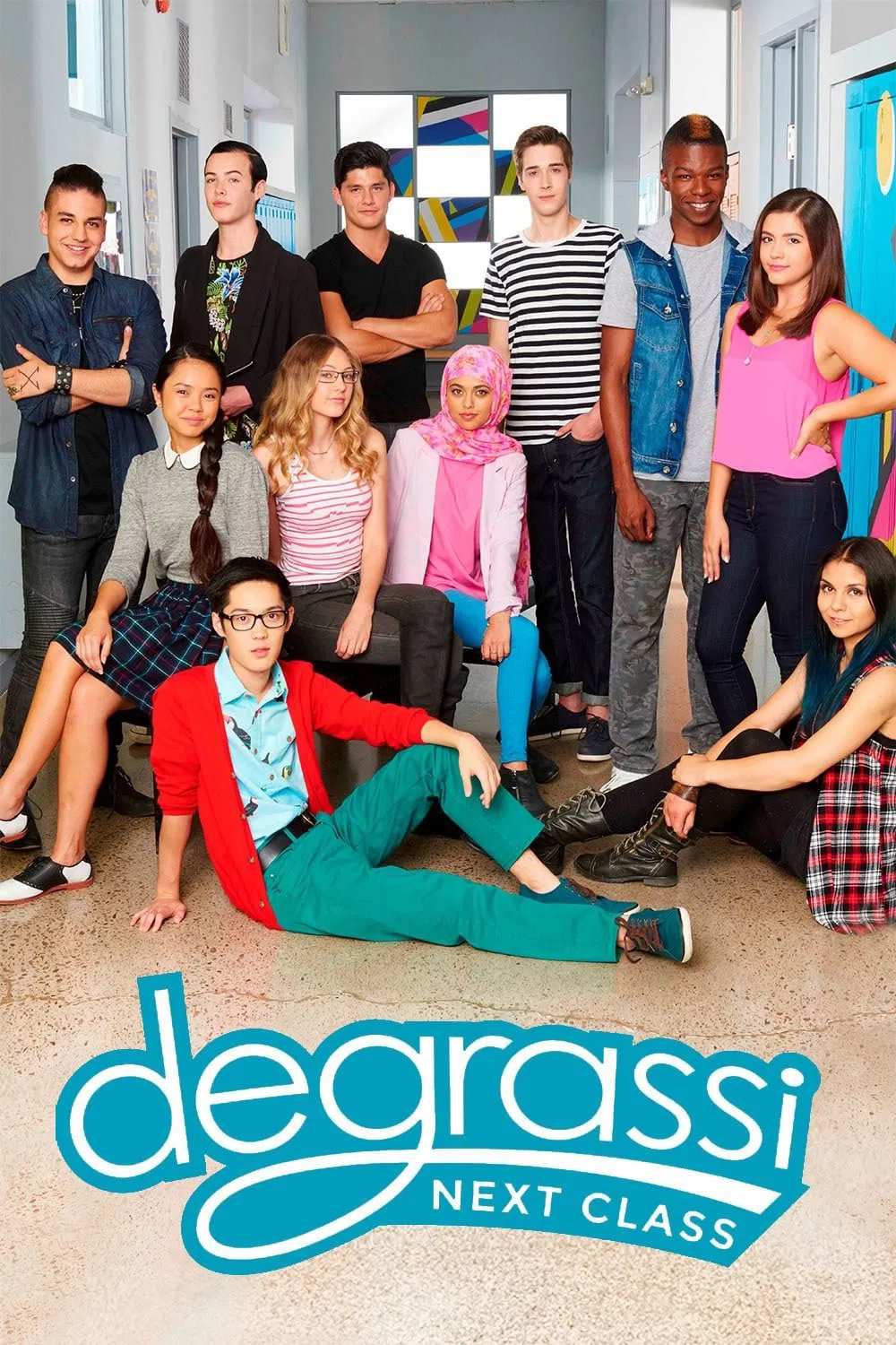 Poster chính thức của phim Phim Tâm Lý "Trường Degrassi: Lớp kế tiếp (Phần 3)" (Degrassi: Next Class - 2016), với sự tham gia của diễn viên Eric Osborne và Sara Waisglass.